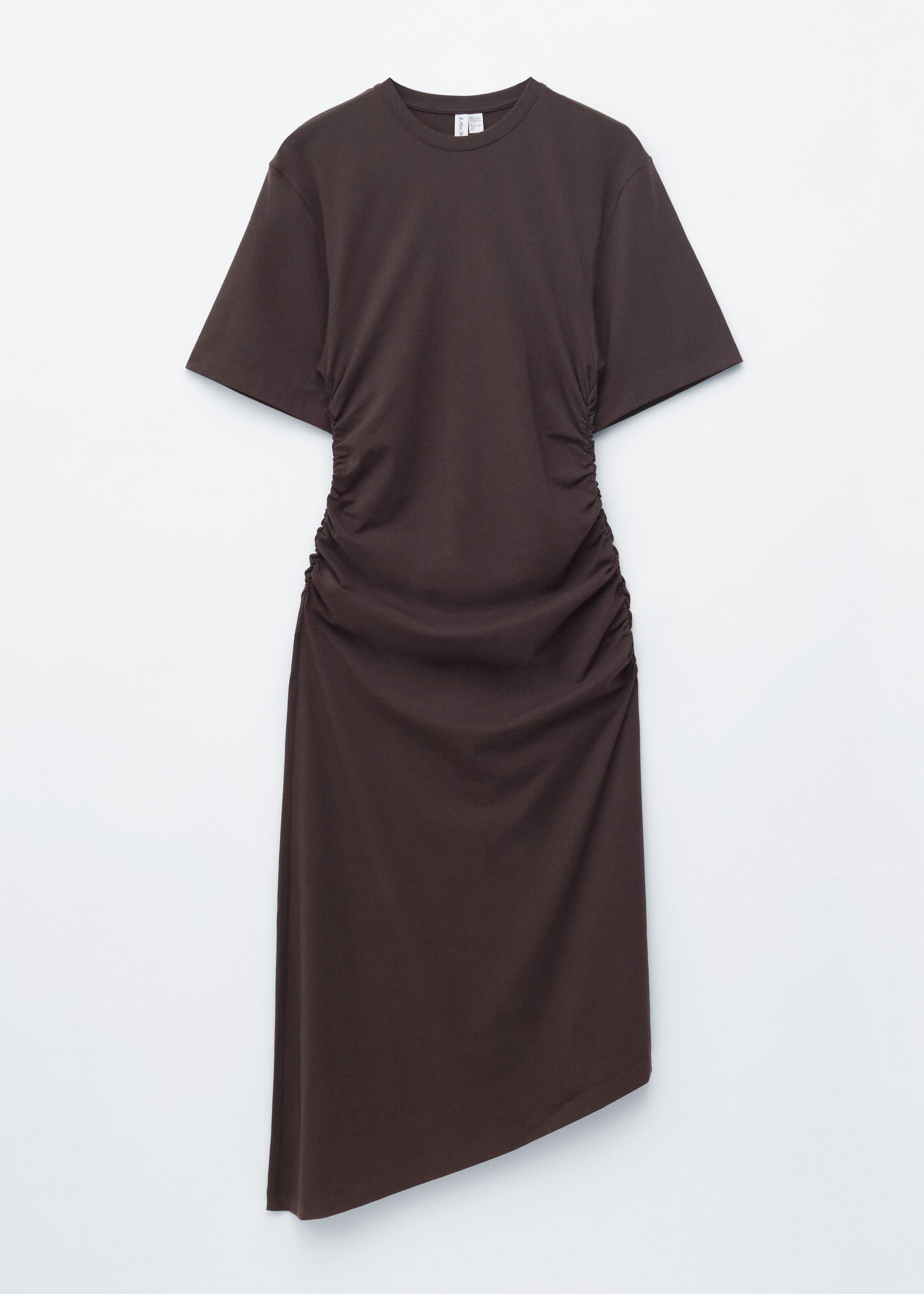Image of Robe T-shirt midi asymétrique
