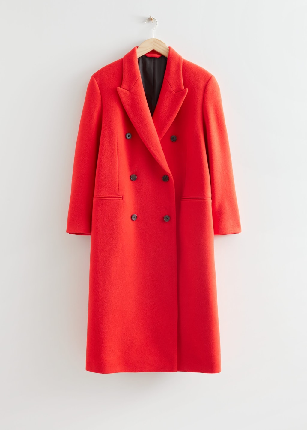 Double Breasted Coat - Orange - Still Life