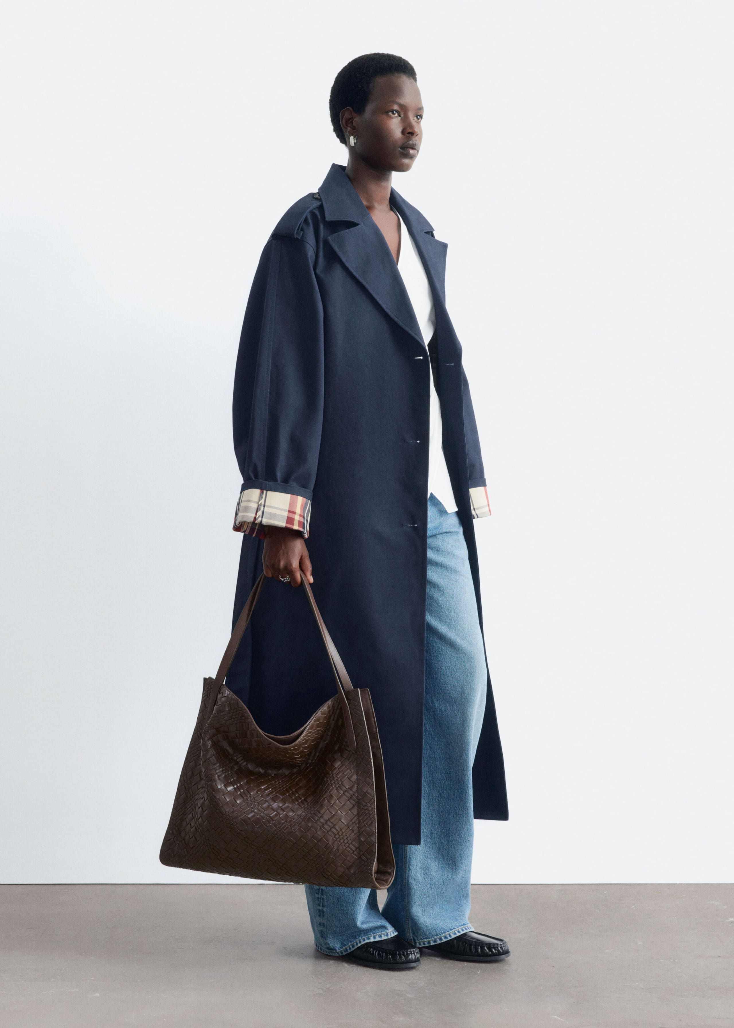 Belted Trench Coat - Dark Blue - Still Life