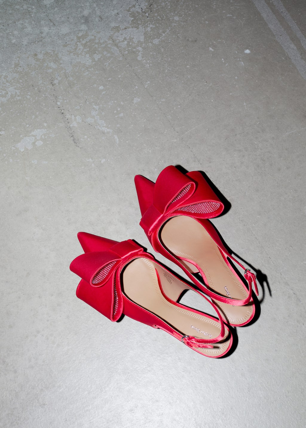 Image of Bow-Embellished Satin Pumps