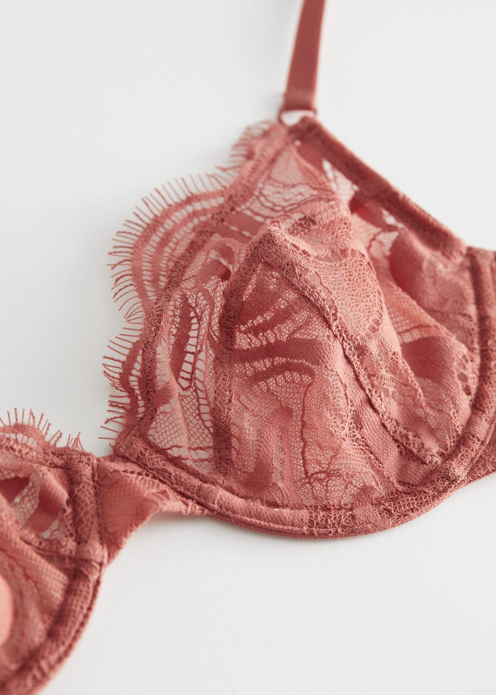 SheerLaceUnderwireBra - Rust - Natura morta