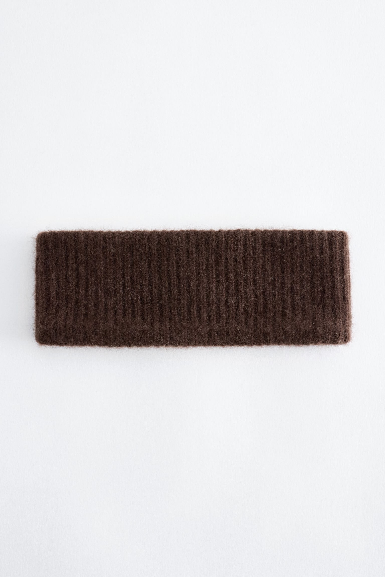 Fascia per capelli in cashmere a coste - Marrone scuro/Rosso/Grigio mélange
