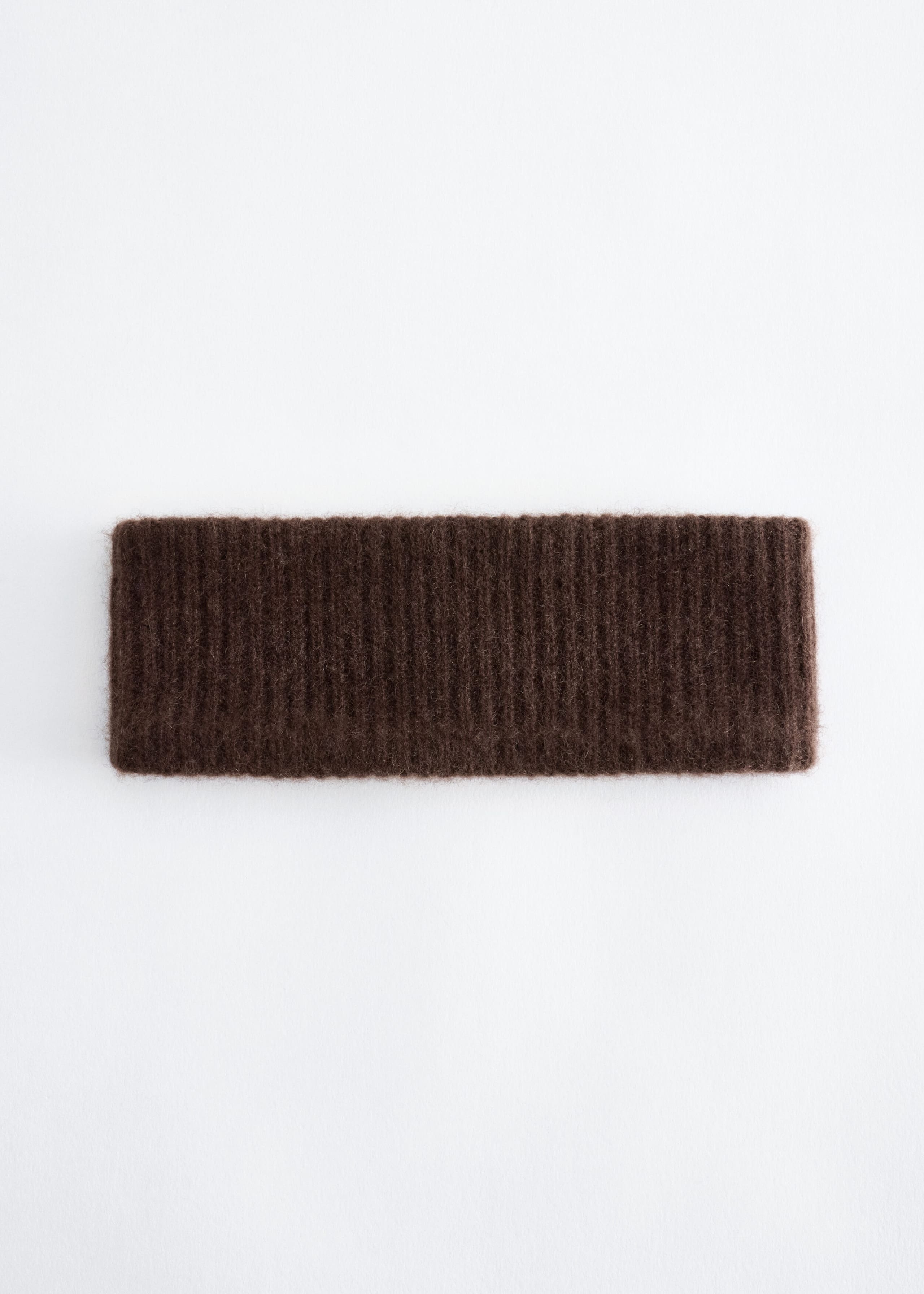 Cashmere Ribbed Headband - Dark Brown - Still Life