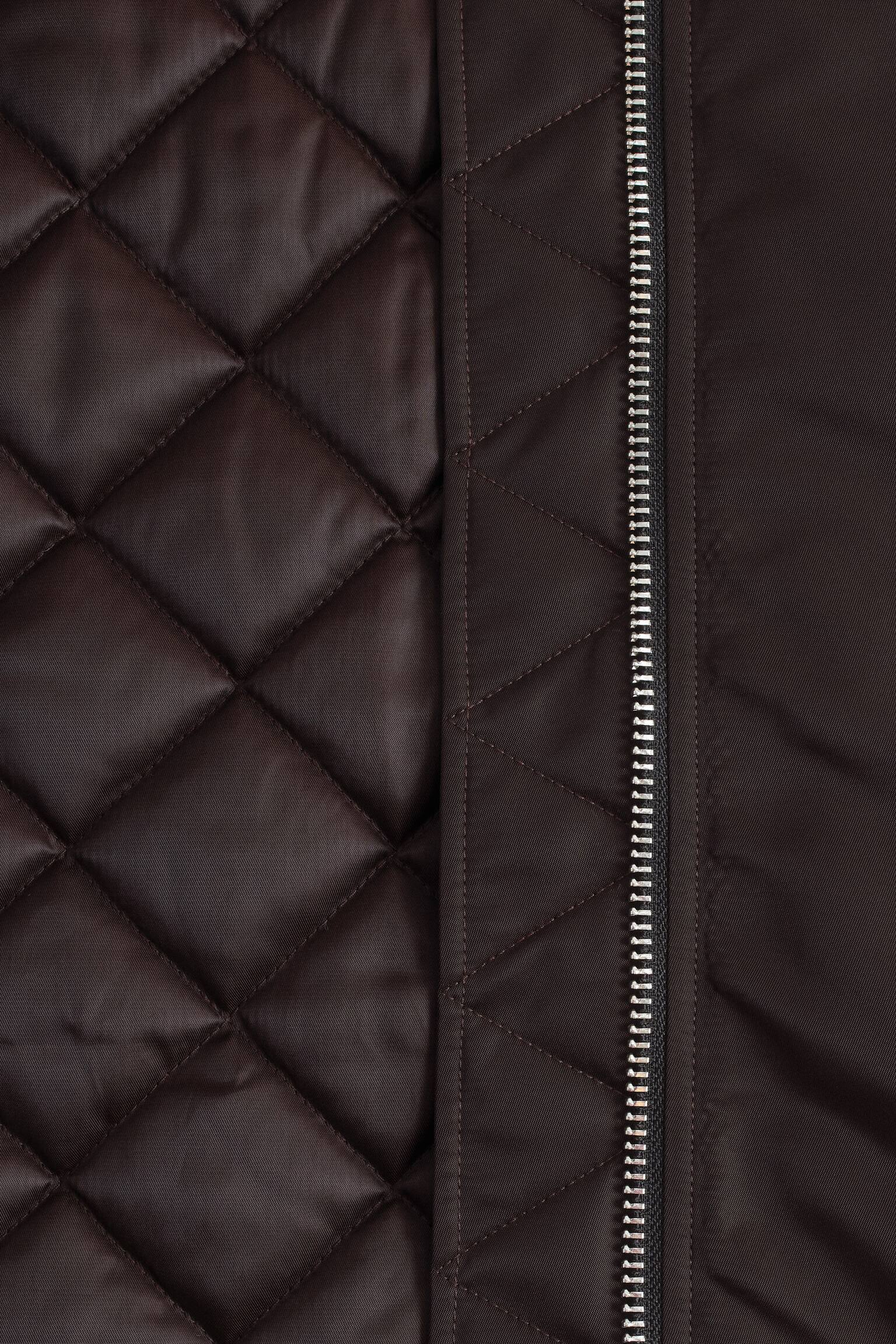 Long Bomber Jacket - Tmavě hnědá/Khaki zelená/Khaki Green - 10