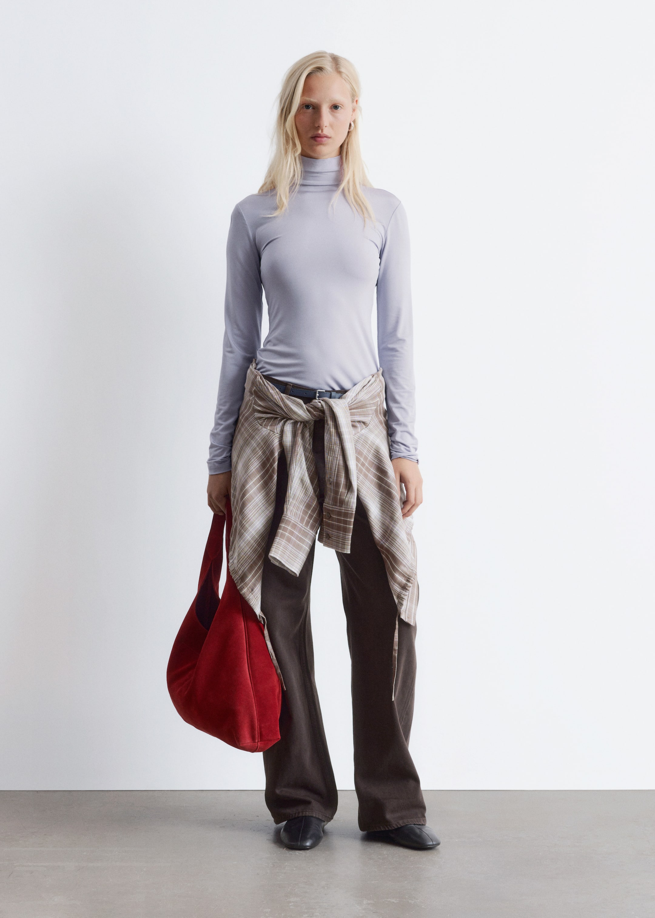 View larger image: Slim Fit Turtleneck Top - Light Purple - Ladies | H&M GB 1