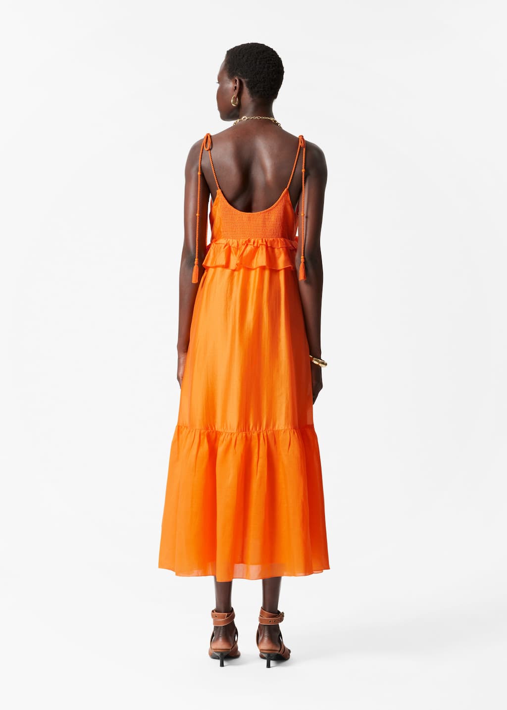 Image of Robe midi à bretelles