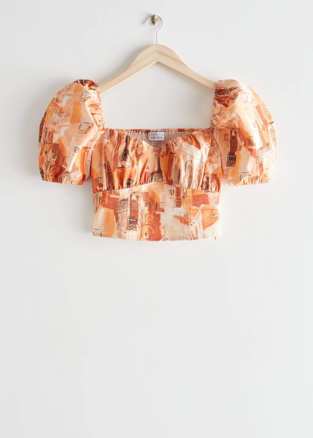Puff Sleeve Top - Terracotta Print - Still Life