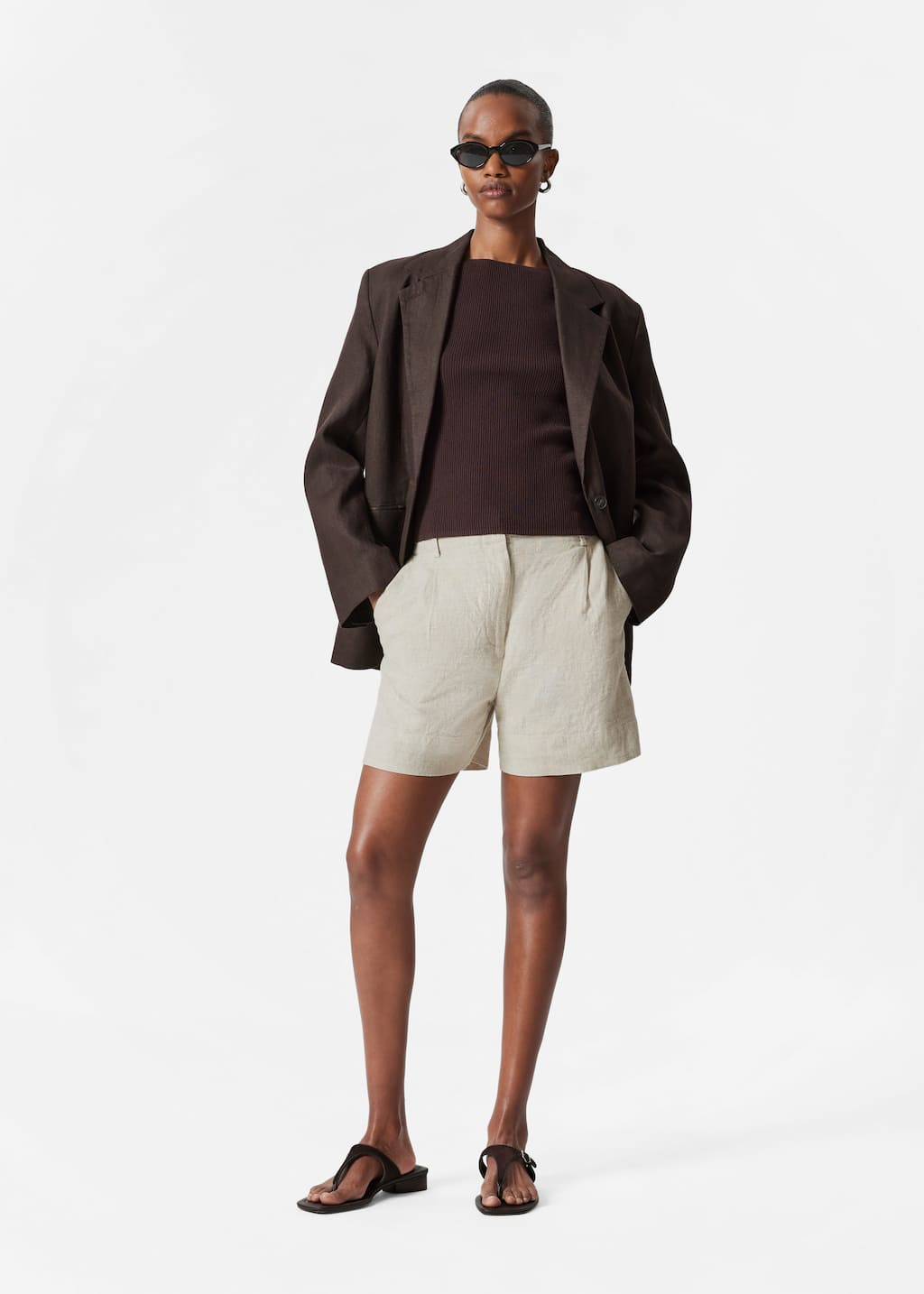Image of Elegante Leinenshorts