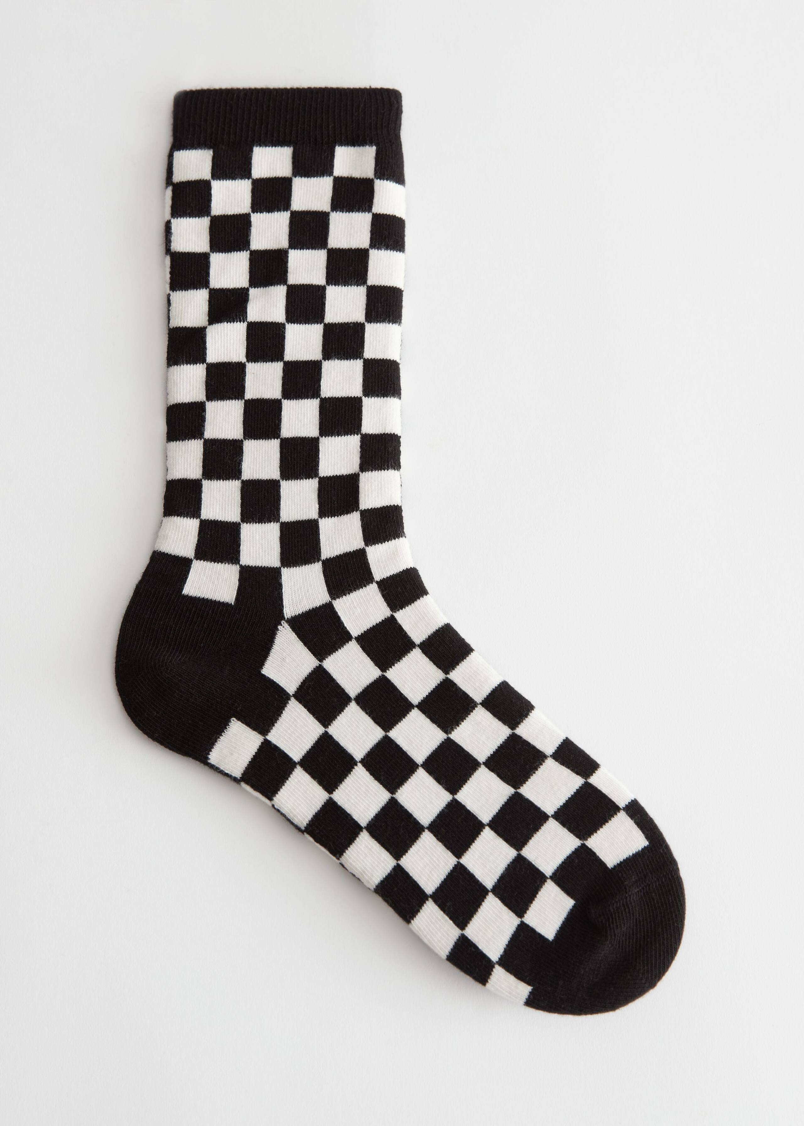 Checkered Socks - Green/White - Still Life