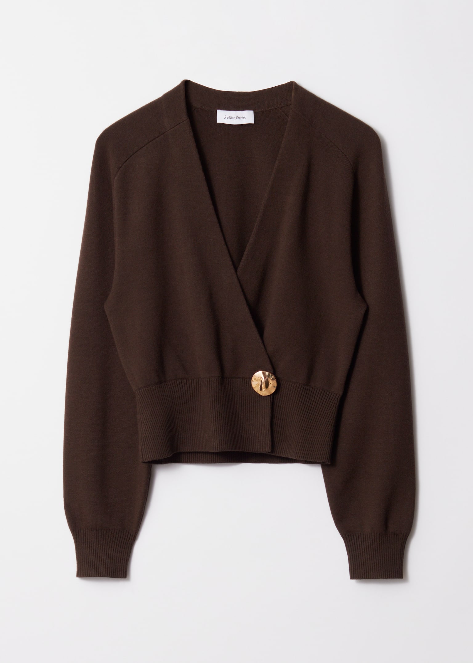 Cardigan avvitato a portafoglio - Marrone