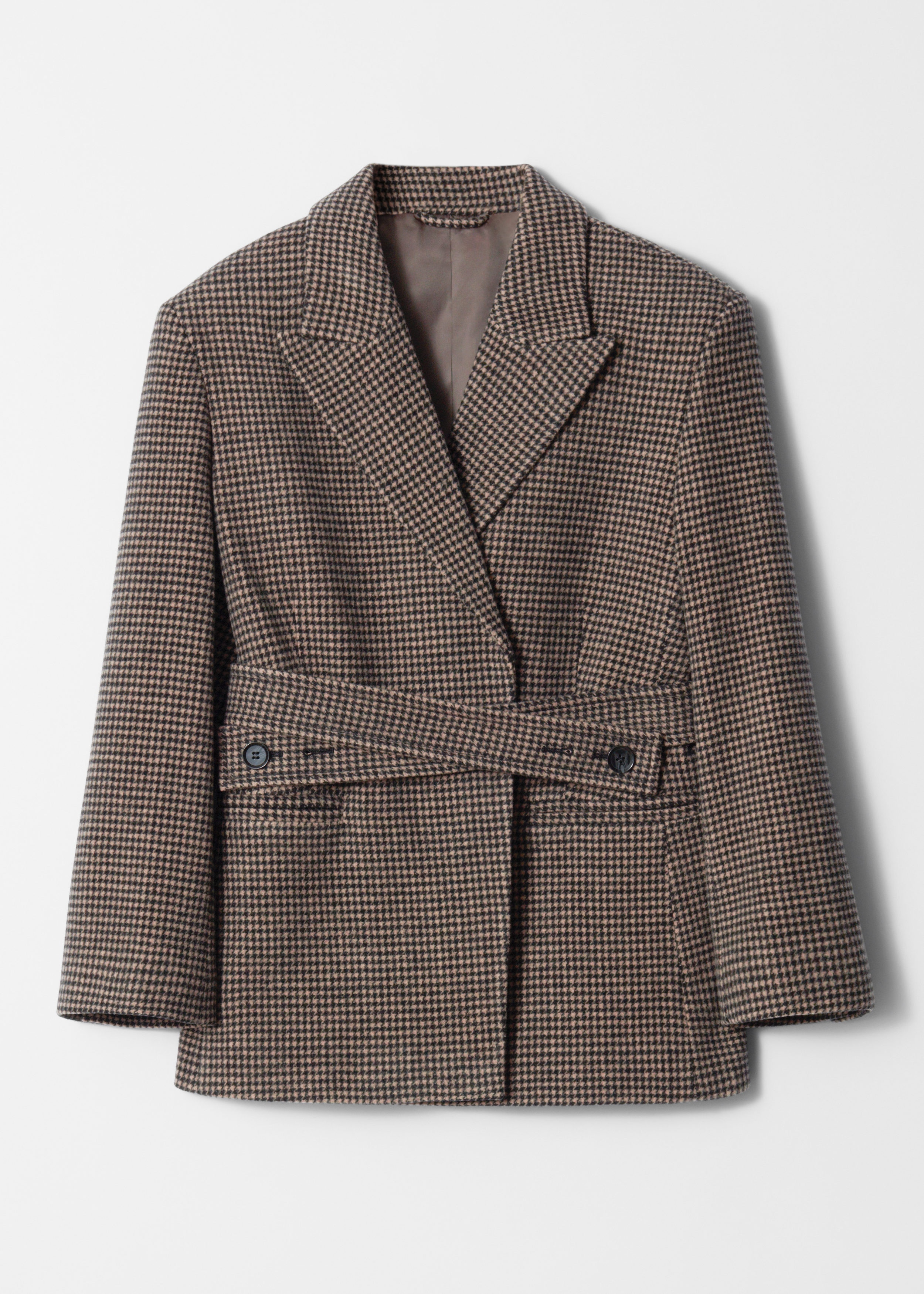 【送料&関税込】Patou Brown Wool Blend Blazer Double Stripe Linen Blend Blazer | Talbots