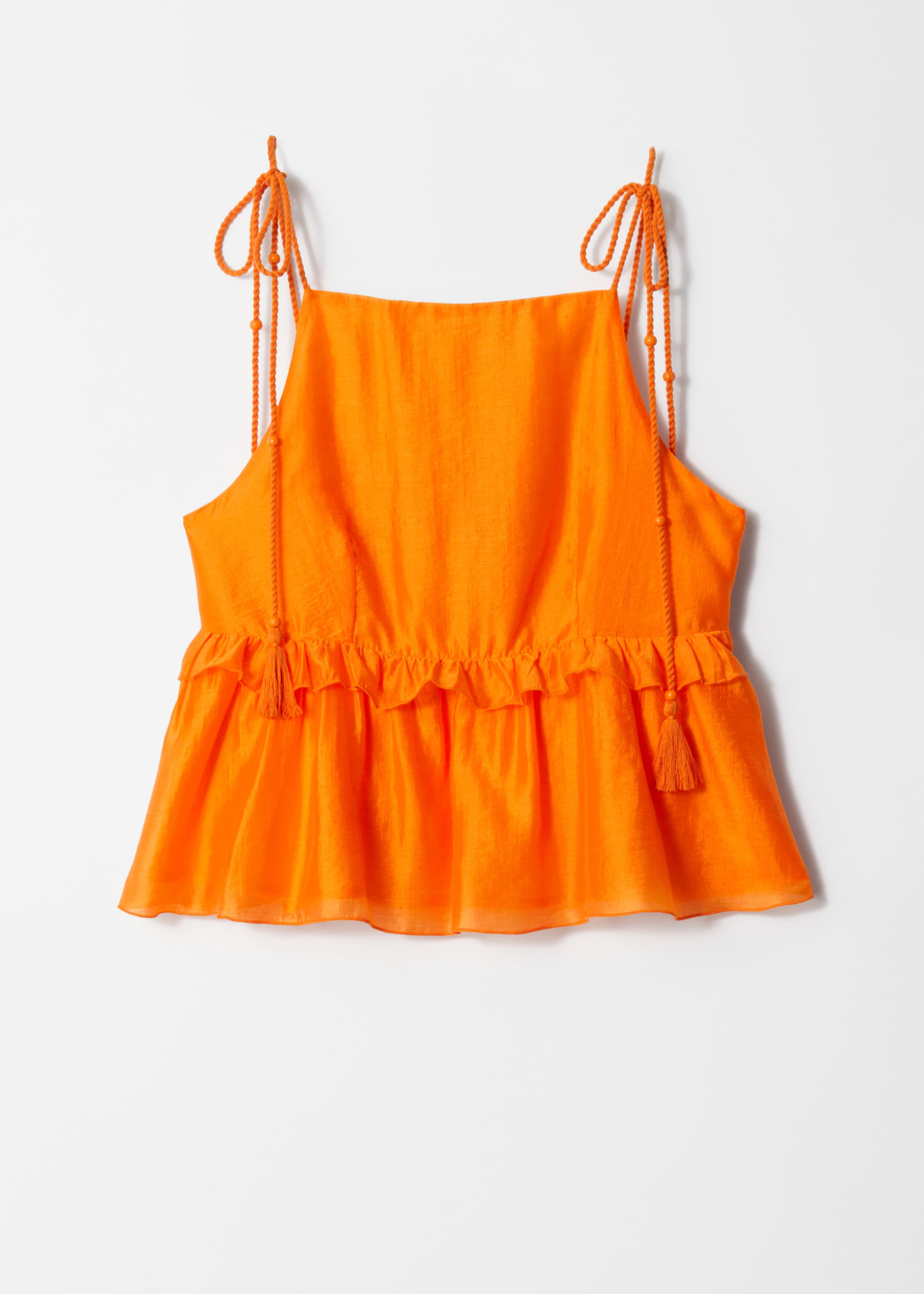 Visualizza immagine più grande: Top con spalline e gale con volant - Arancione - DONNA | H&M IT 5