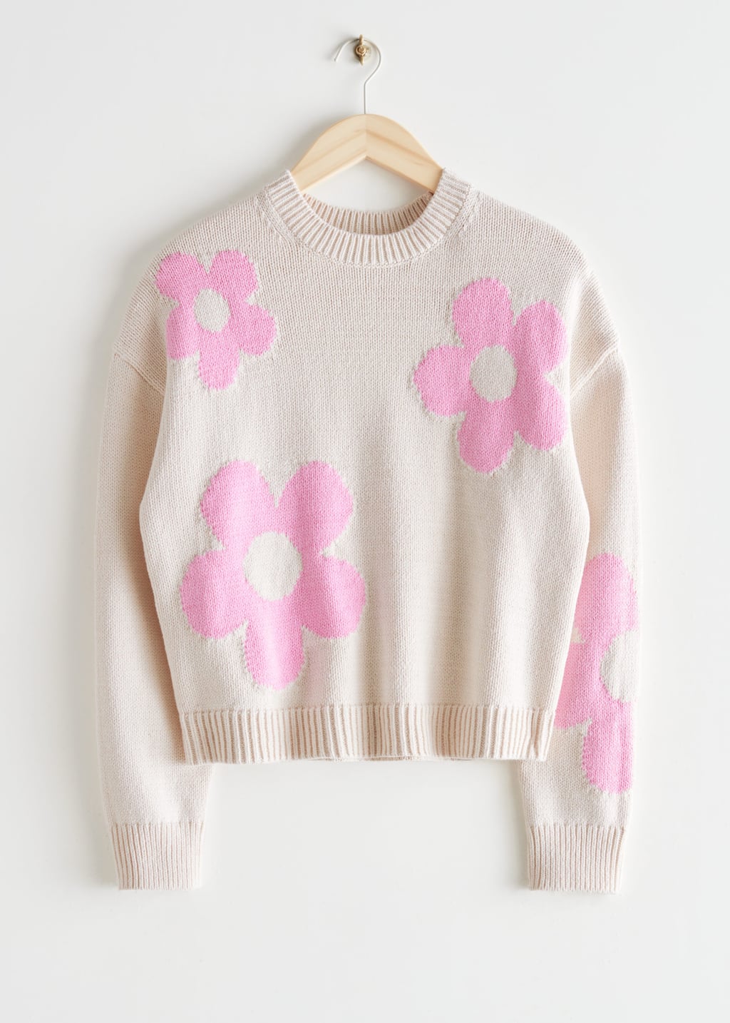 Pull en maille jacquard à fleurs - Rose à fleurs - Still Life