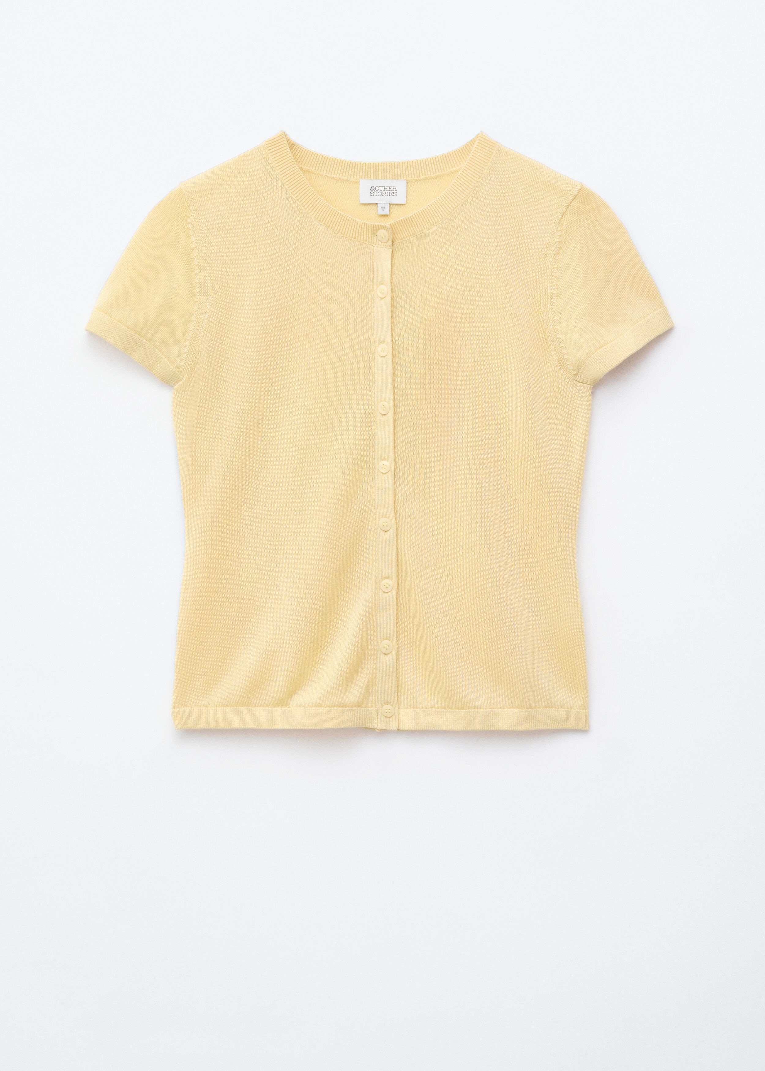 Knitted Button-Front T-Shirt