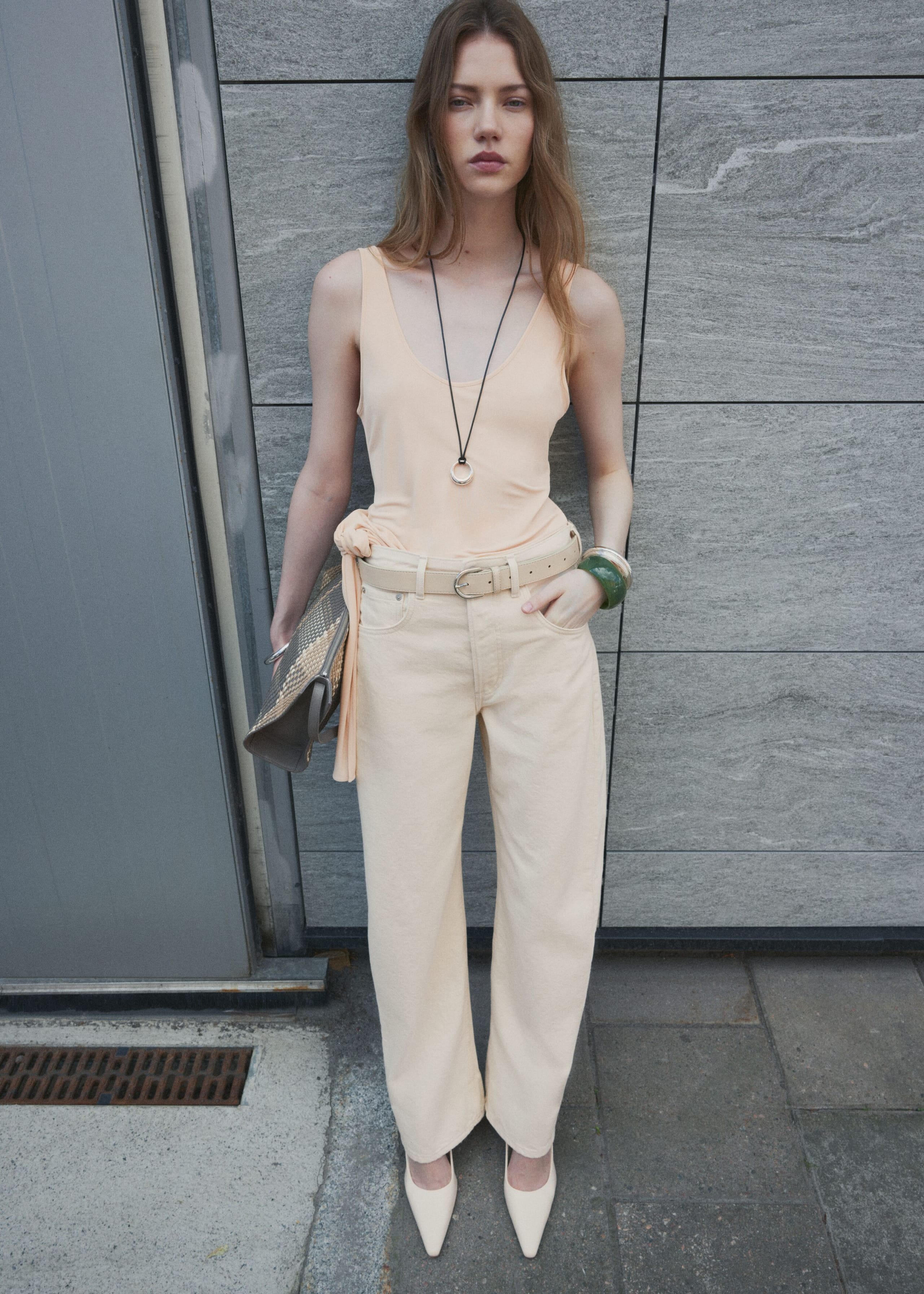Image of Barrel-Leg Jeans