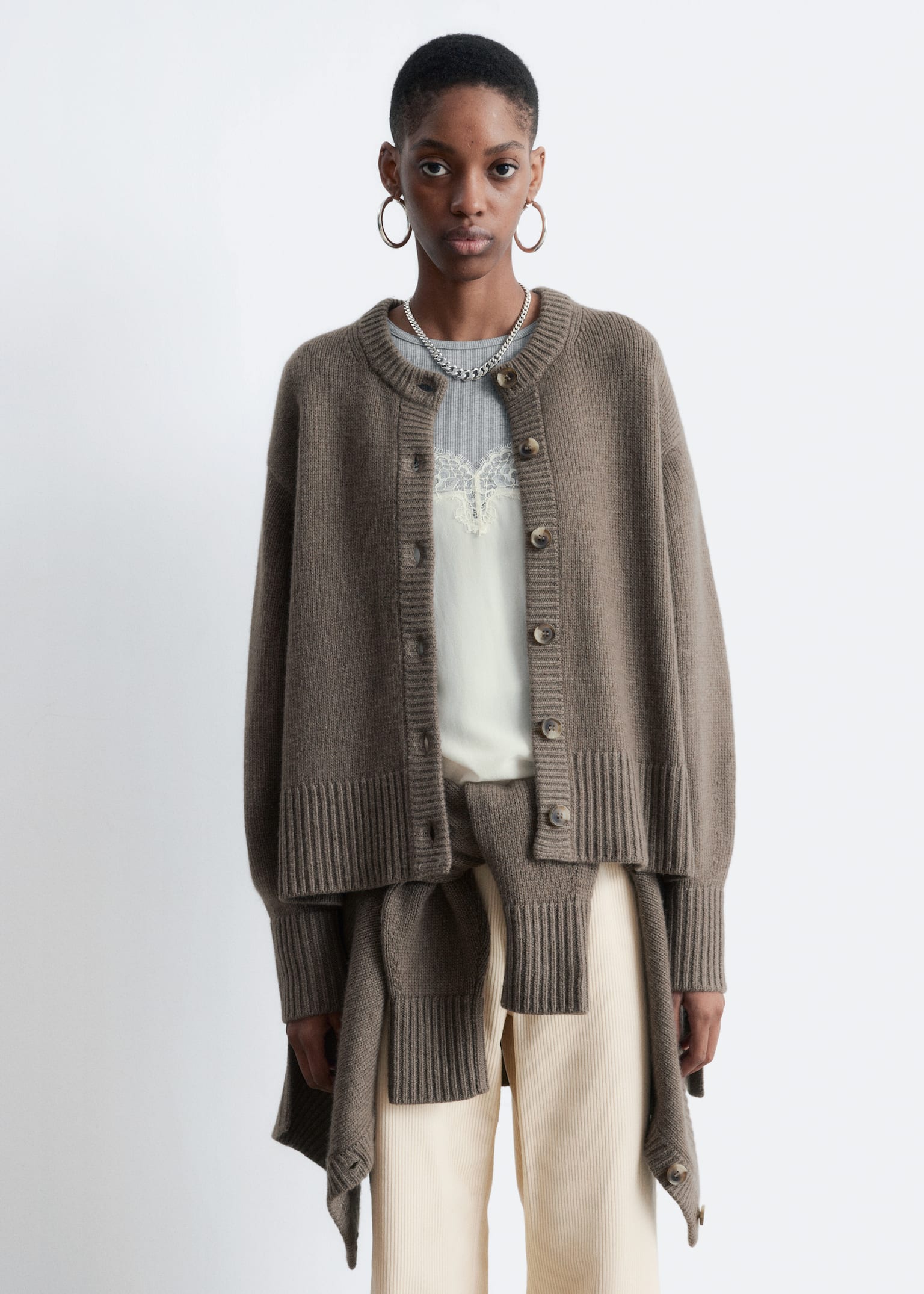 Cashmere-Blend Cardigan - Talpa/Nero