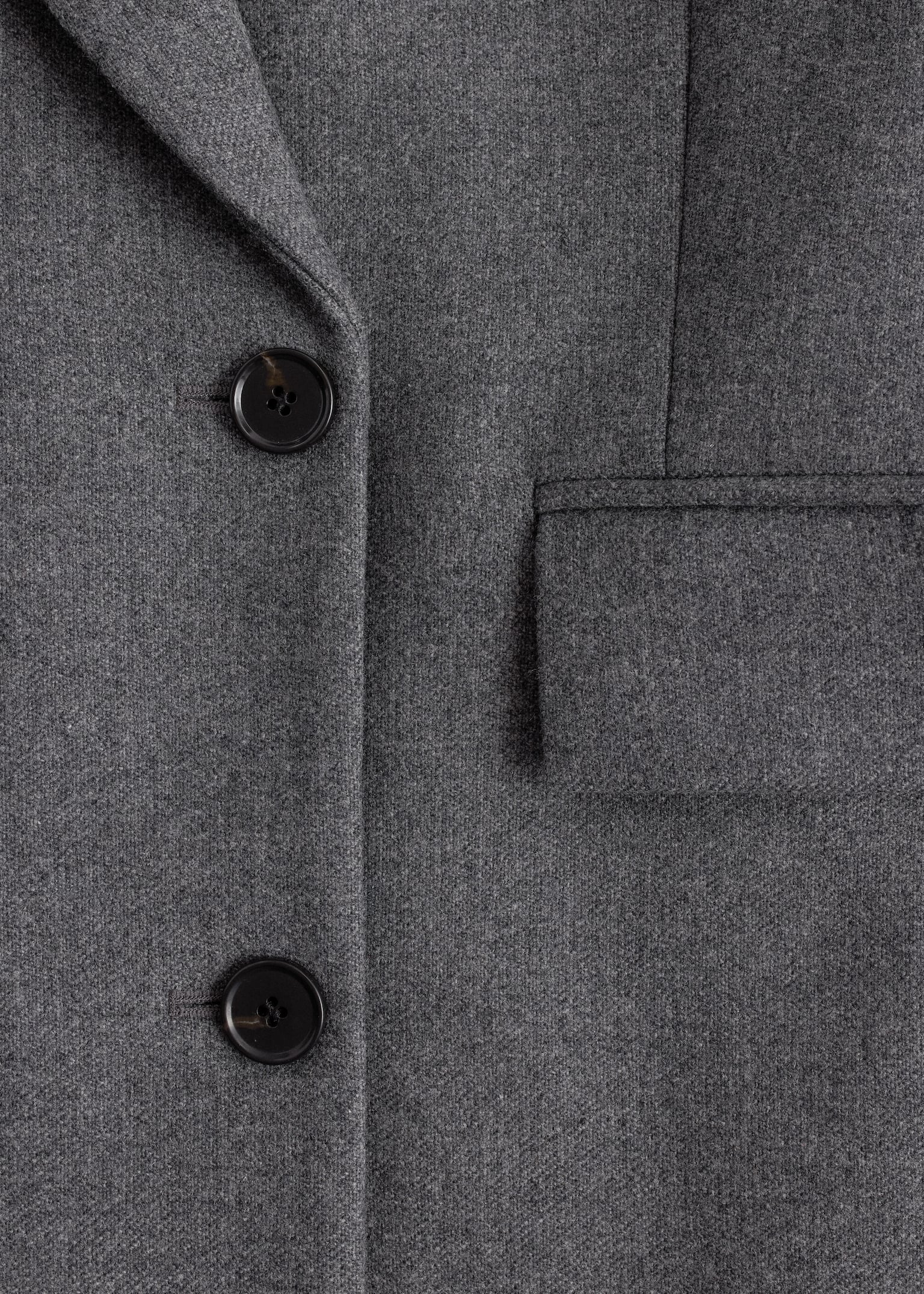 Long Wool Coat - Cinzento mesclado - 9