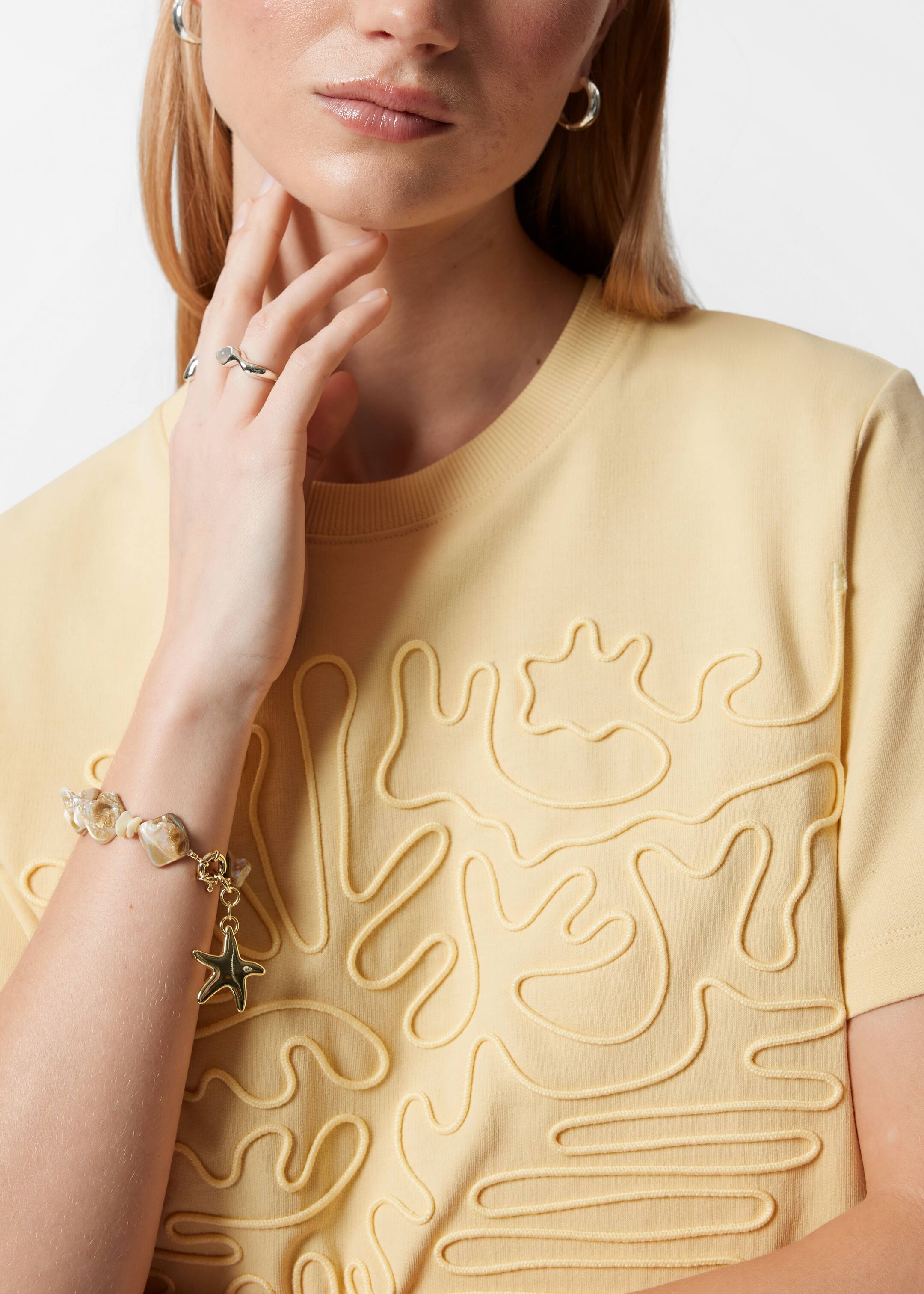 Agrandir l'image: T-shirt à motifs floraux appliqués - Jaune - FEMME | H&M CH 3