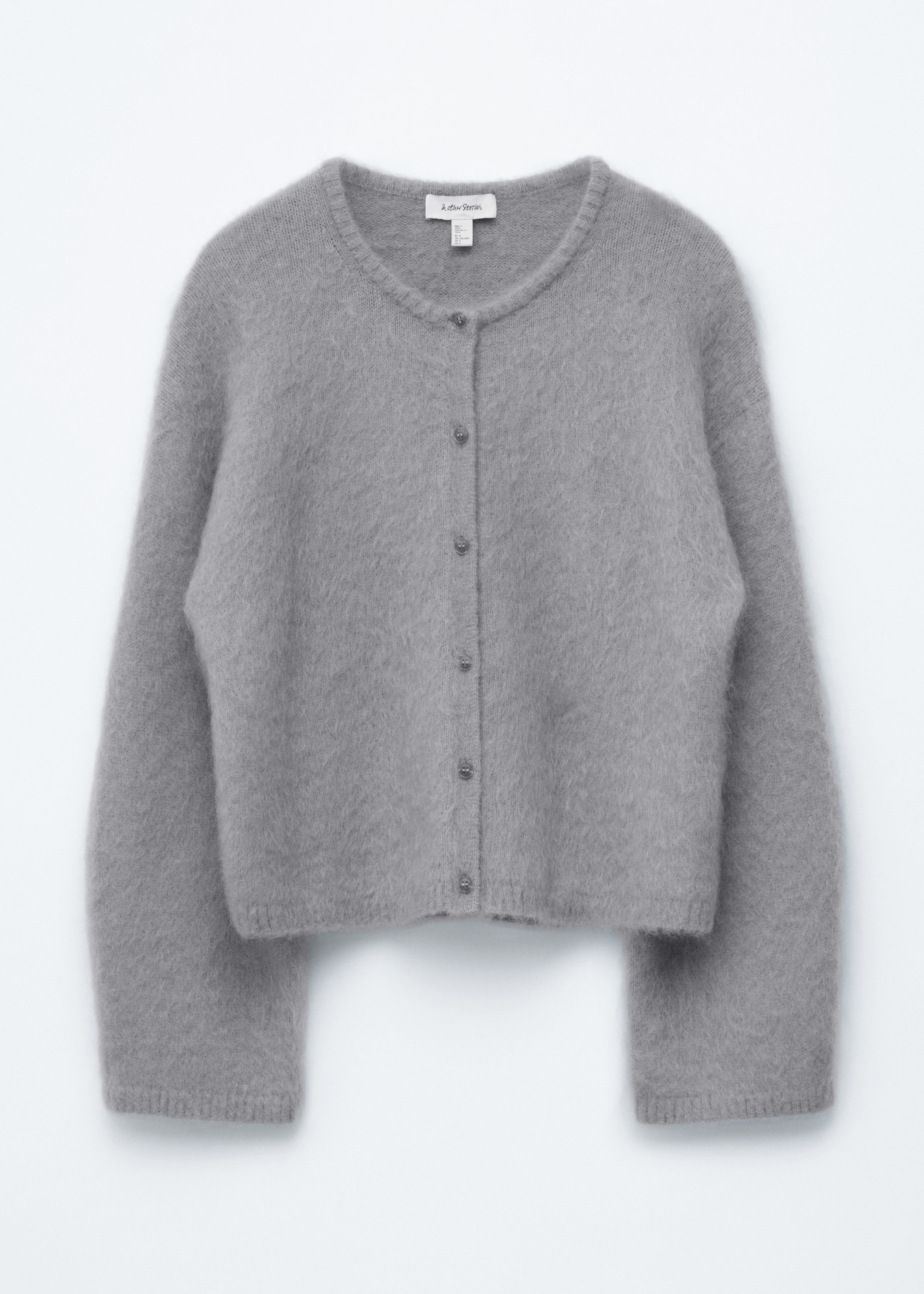 Brushed Mohair-Blend Cardigan - Light Grey - & Other Stories US