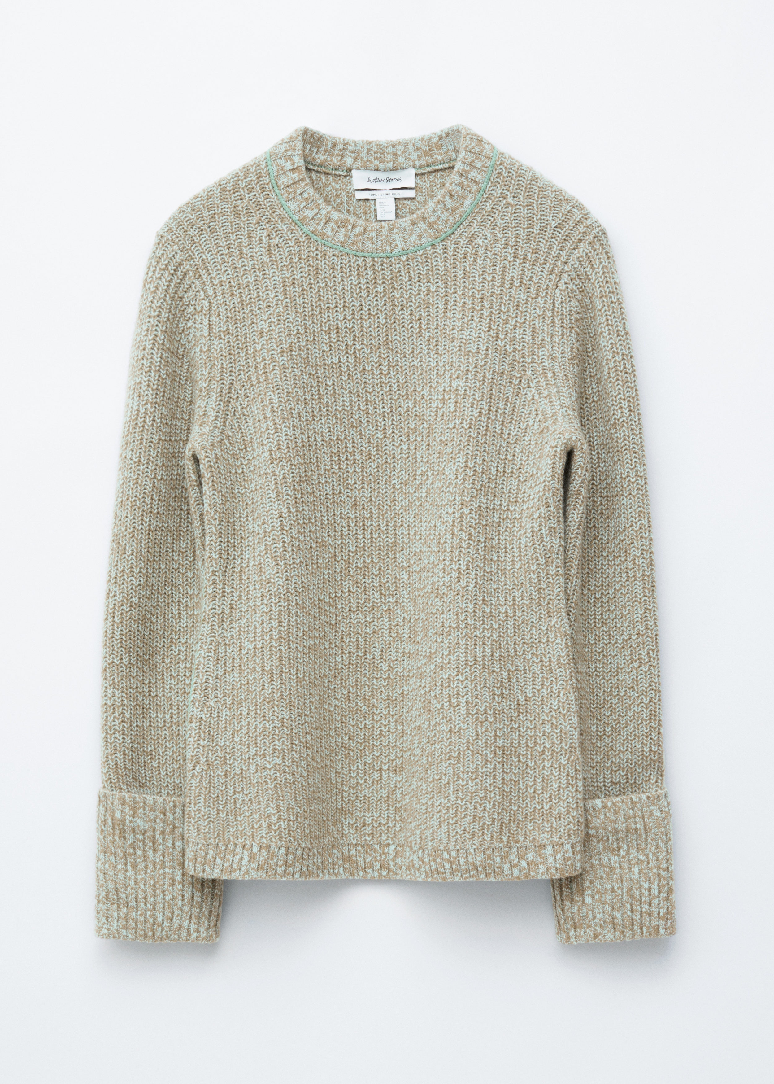 Accent-Stitch Merino Wool Jumper