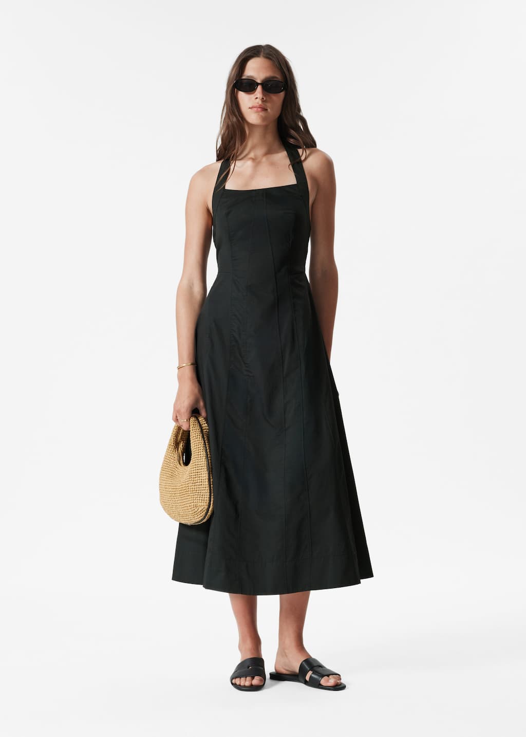 Image of Robe midi à dos nu