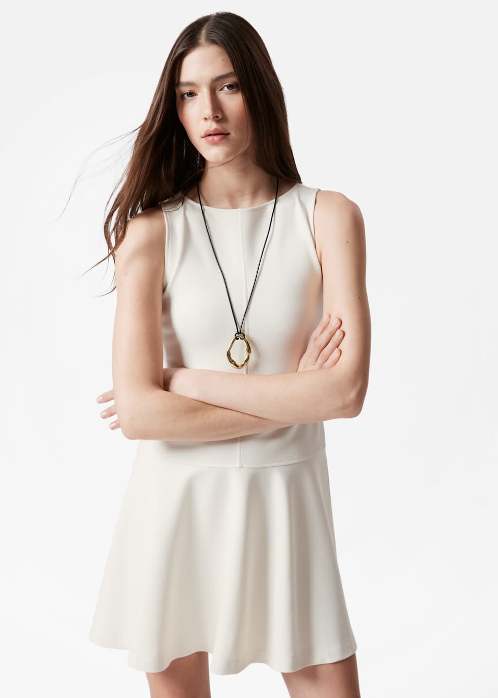 Image of Sleeveless A-Line Mini Dress