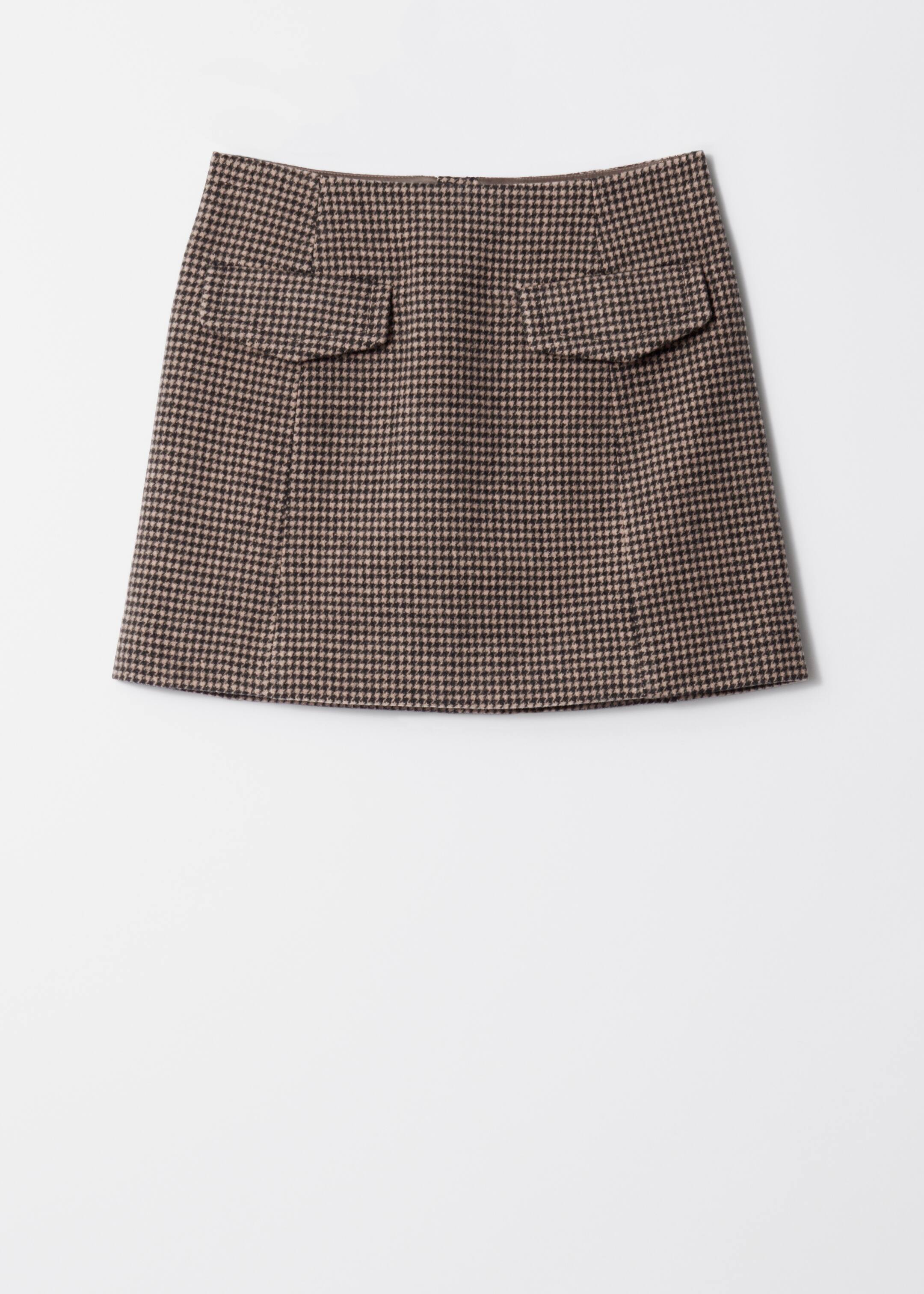 View larger image: Flap-Pocket Mini Skirt - Brown dogtooth - Ladies | H&M GB 6