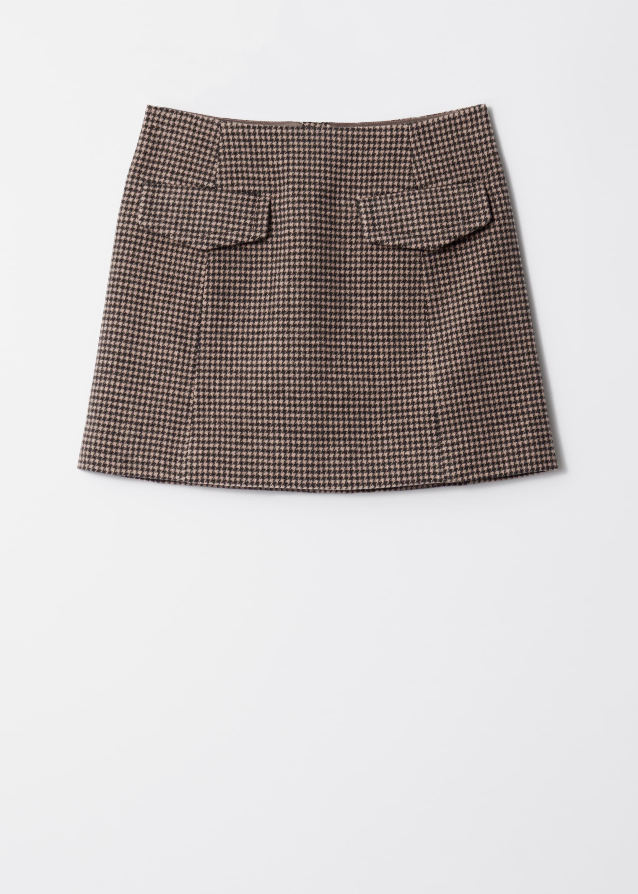 Visa större bild: Minikjol med fickor - Brun, hundtandsmönstrad - DAM | H&M SE 6