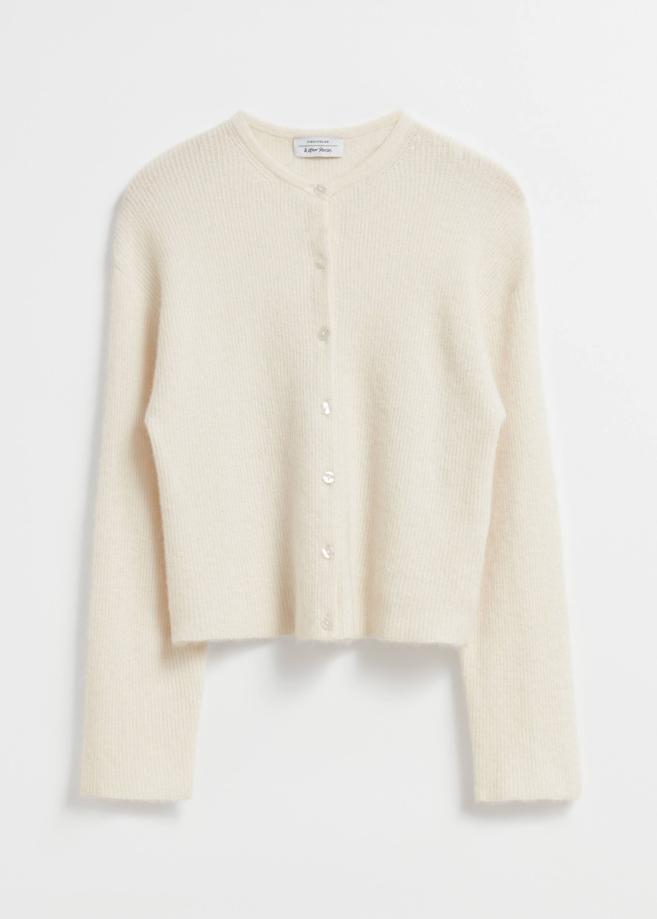 Größeres Bild anzeigen: Strickjacke aus Alpaka-Mix - Ivory - Ladies | H&M AT 1