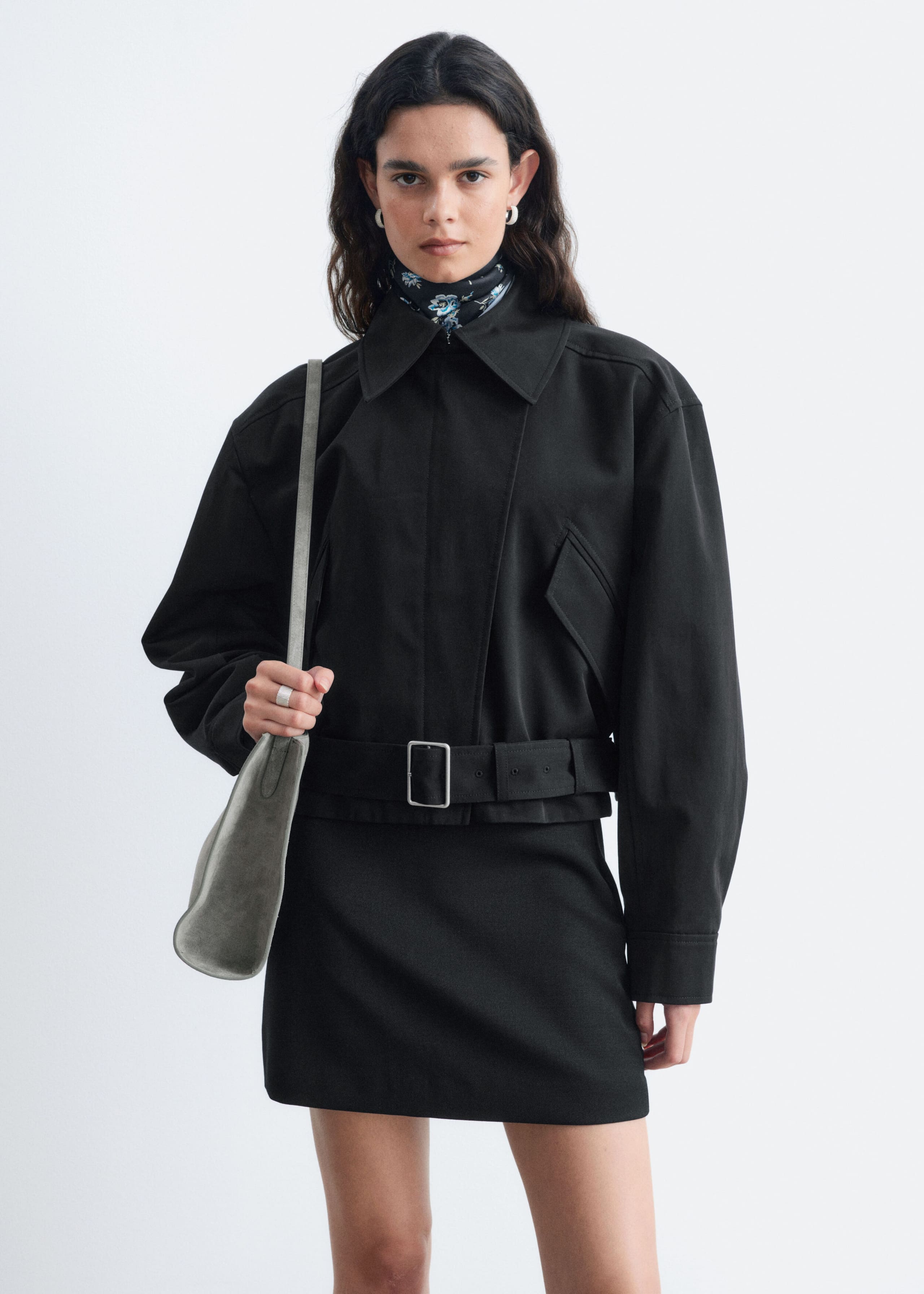 Belted Cotton Twill Jacket - Beige - Lookbook
