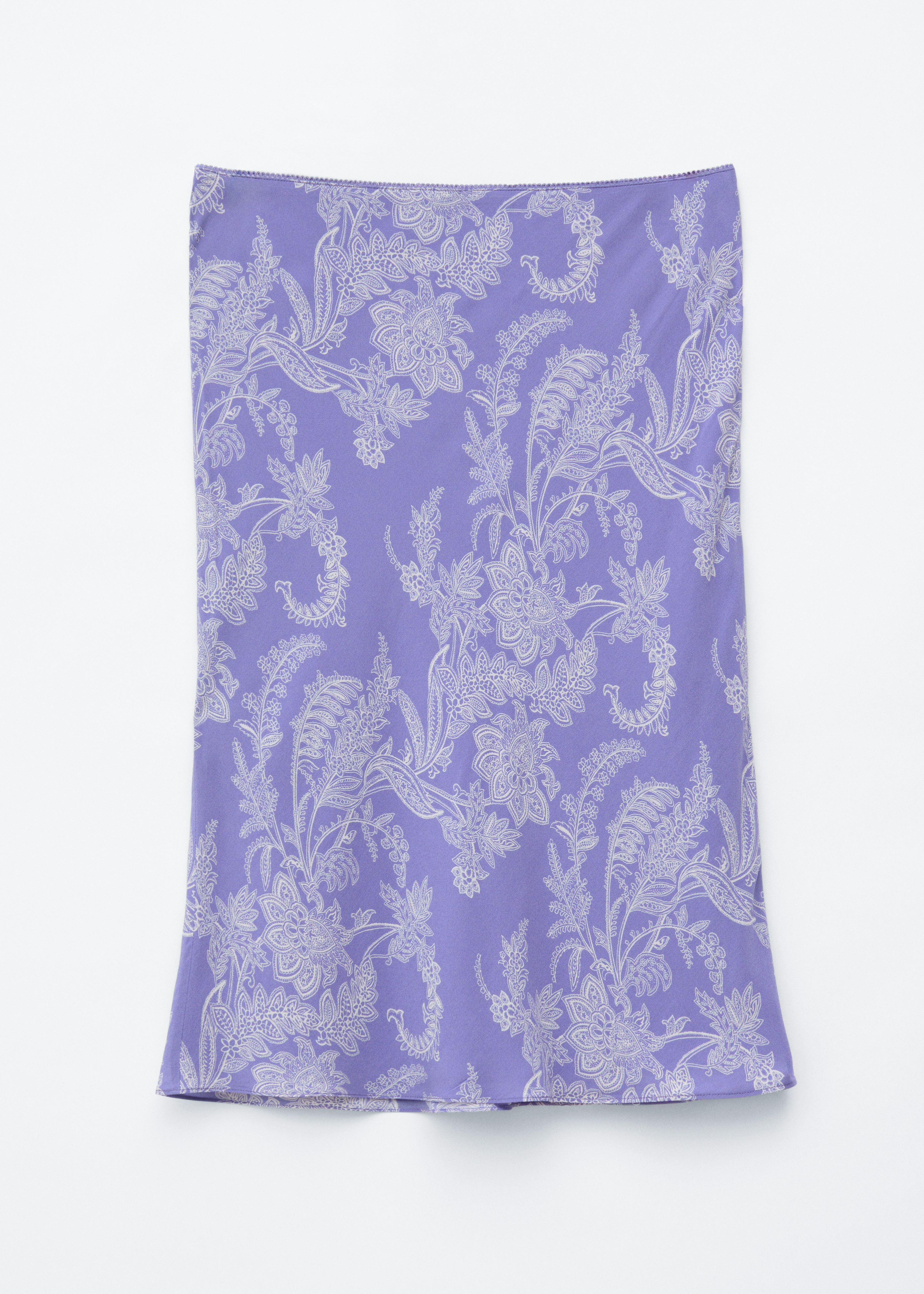 Sliprok tot op de knie - Paars/paisleyprint/Zwart