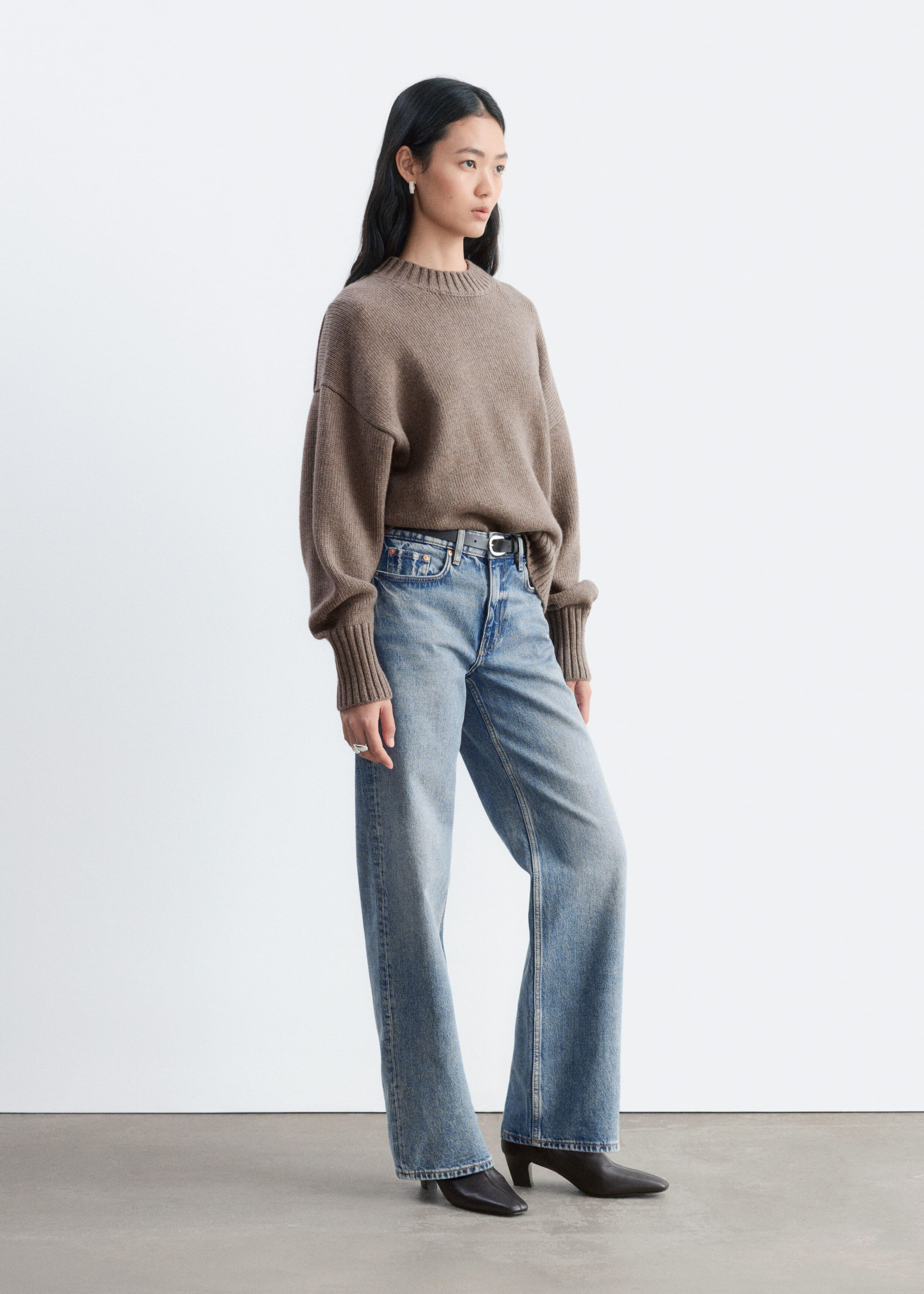 Oversized Wool-Cashmere Jumper - Dark Mole - Still Life
