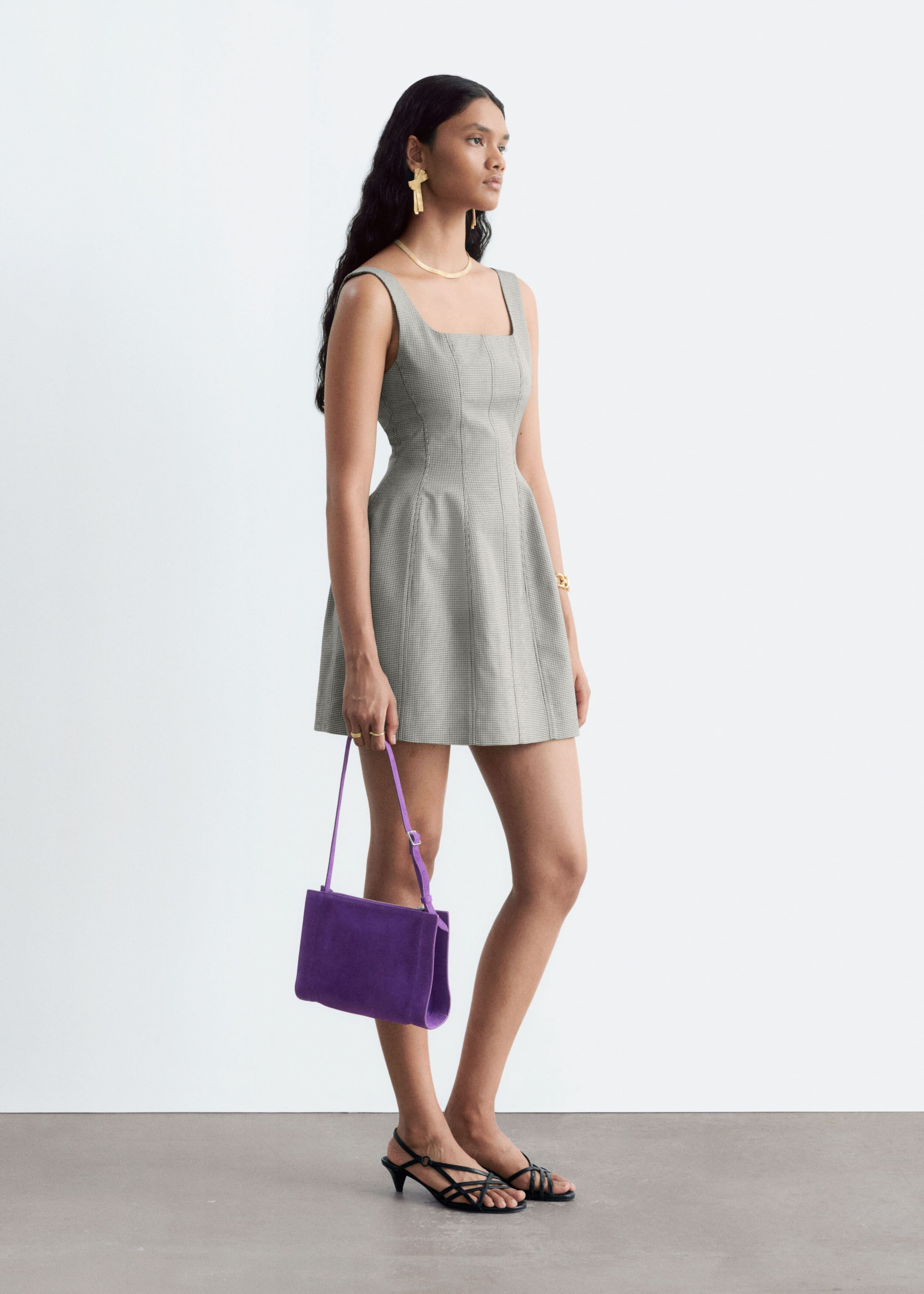 Corset Mini Dress - Black - Lookbook