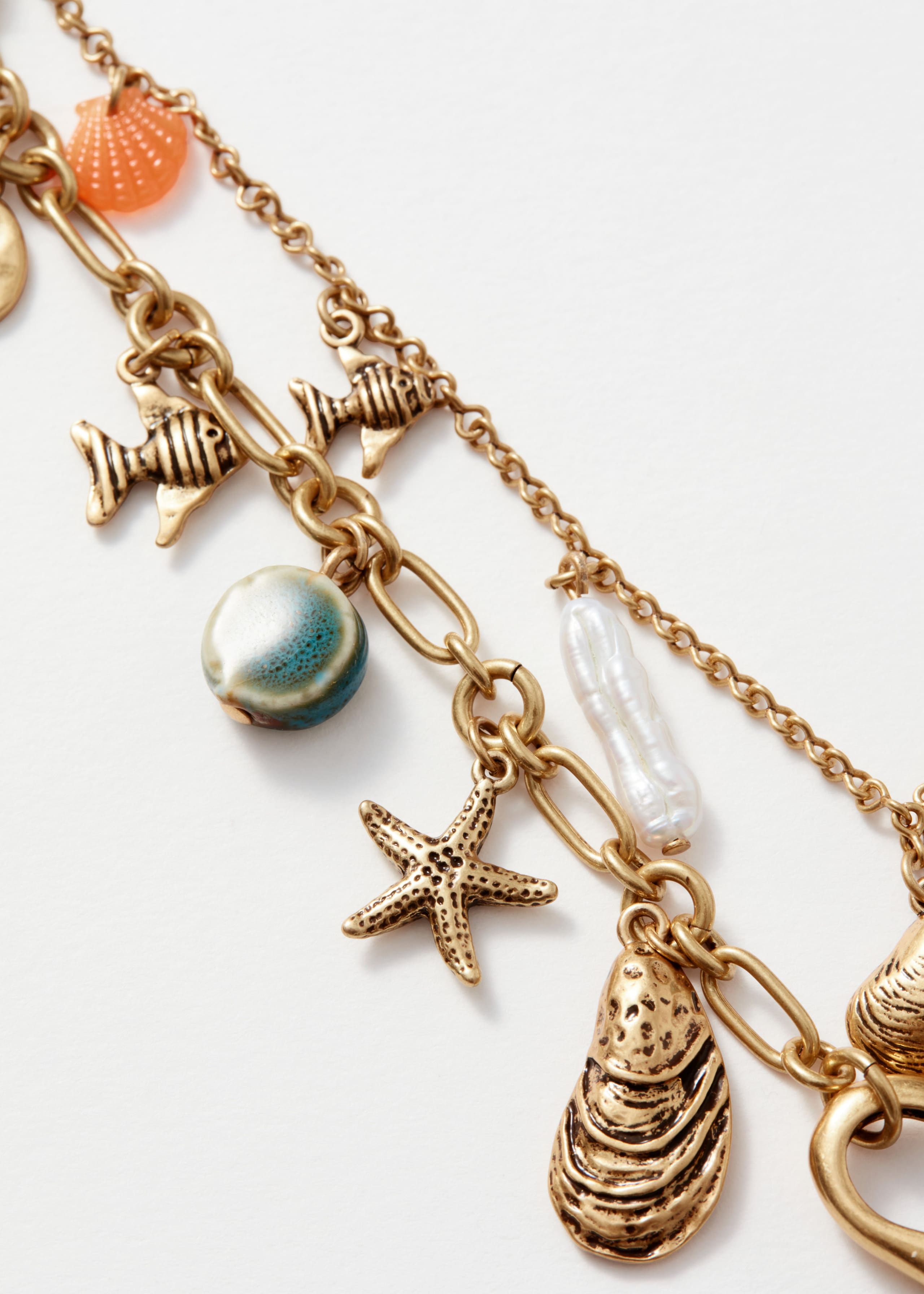 Collier Pirate Femme Avec Breloques – Métal, Longueur Réglable, Accessoire Déguisement Pour Carnaval, Halloween Ou Fête à Thème
