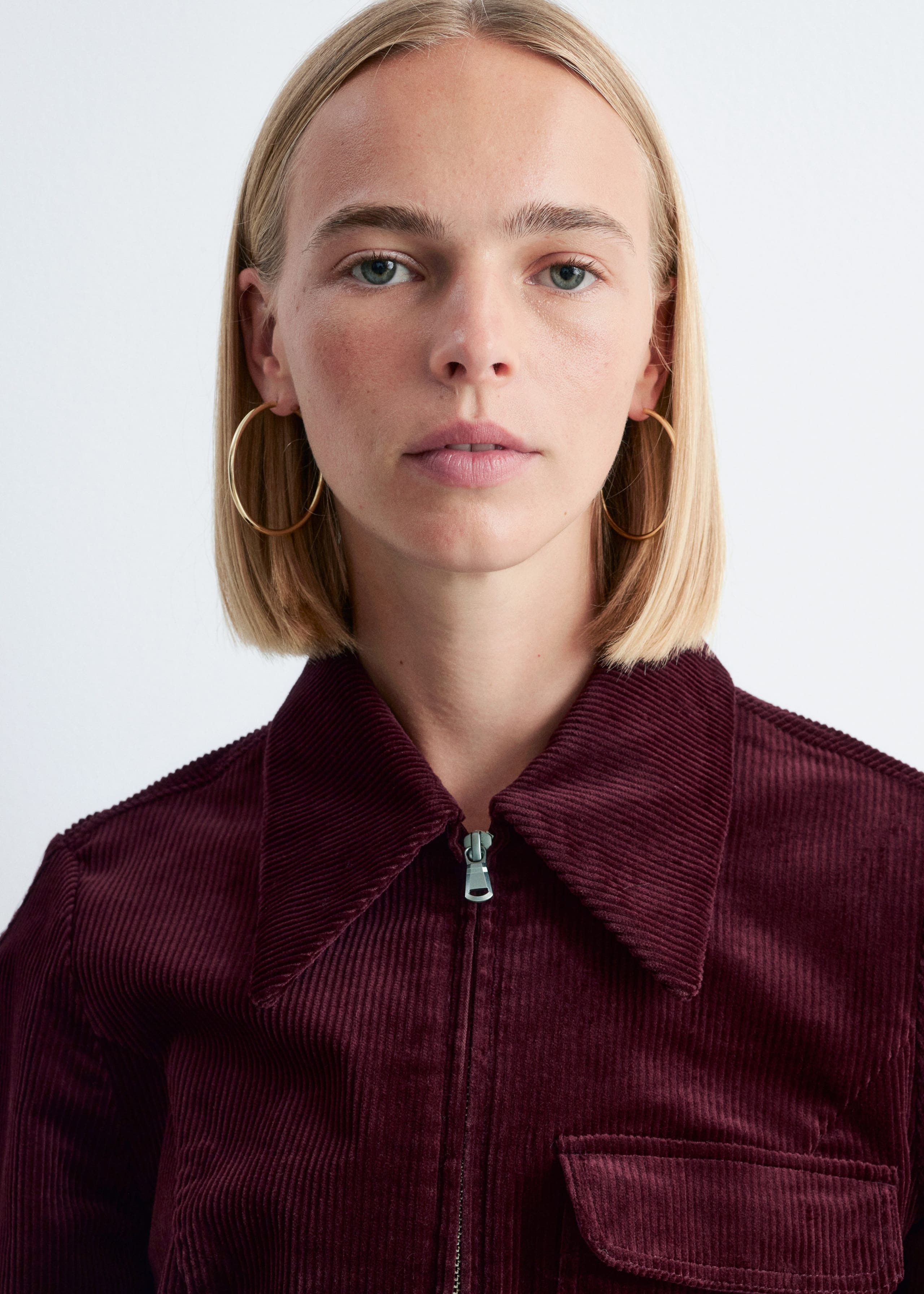 Image of Belted Corduroy Jumpsuit