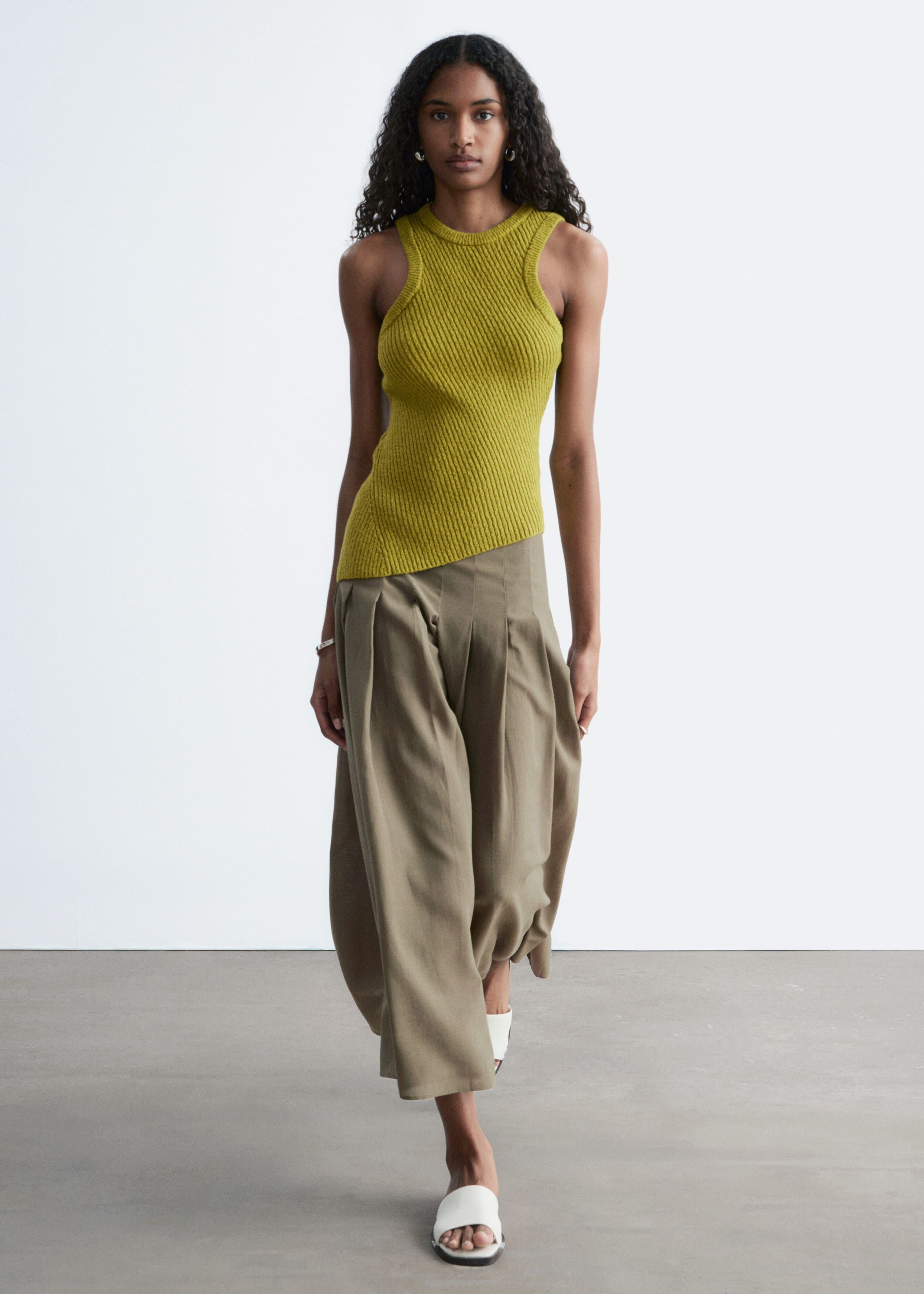 Image of Gonna midi a pieghe