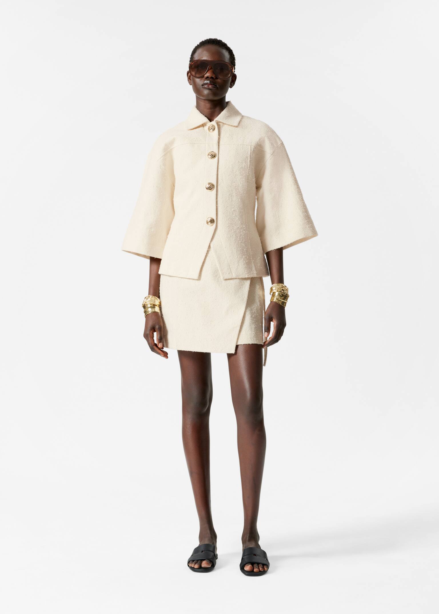 Textured Jacket - White