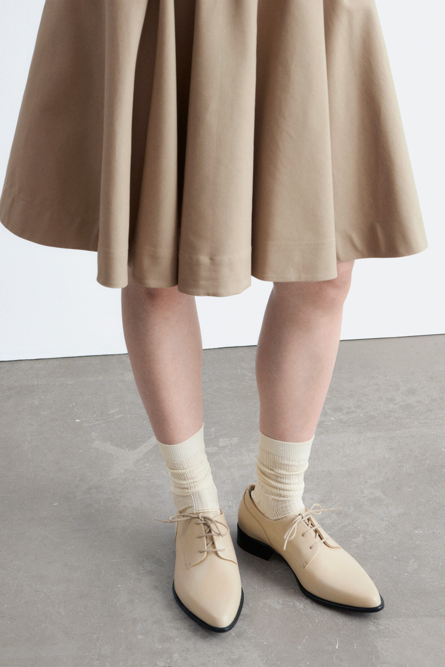 Chaussures derbies en cuir - Cream/Noir - 1