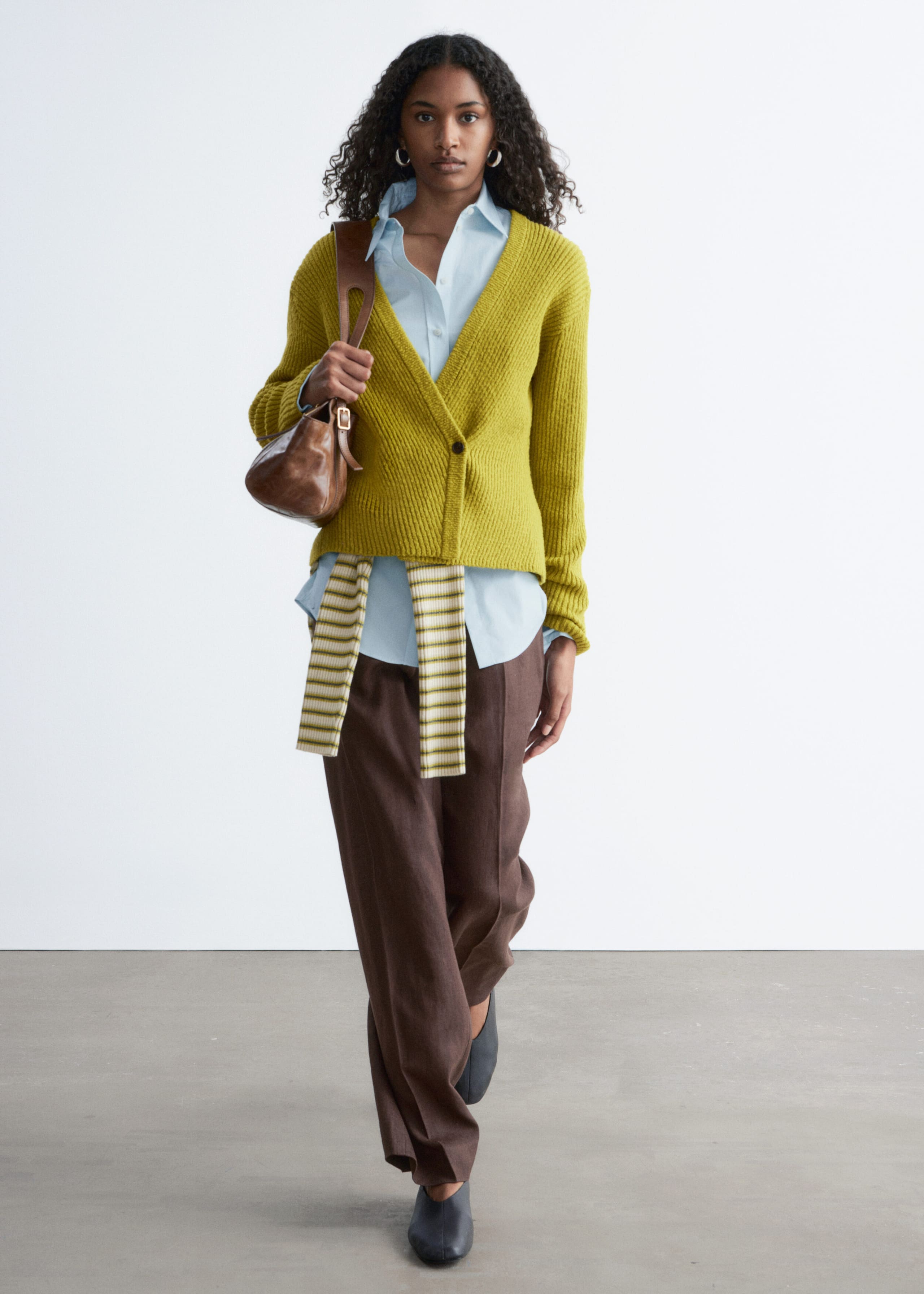 Image of Ribbed Cotton Cardigan