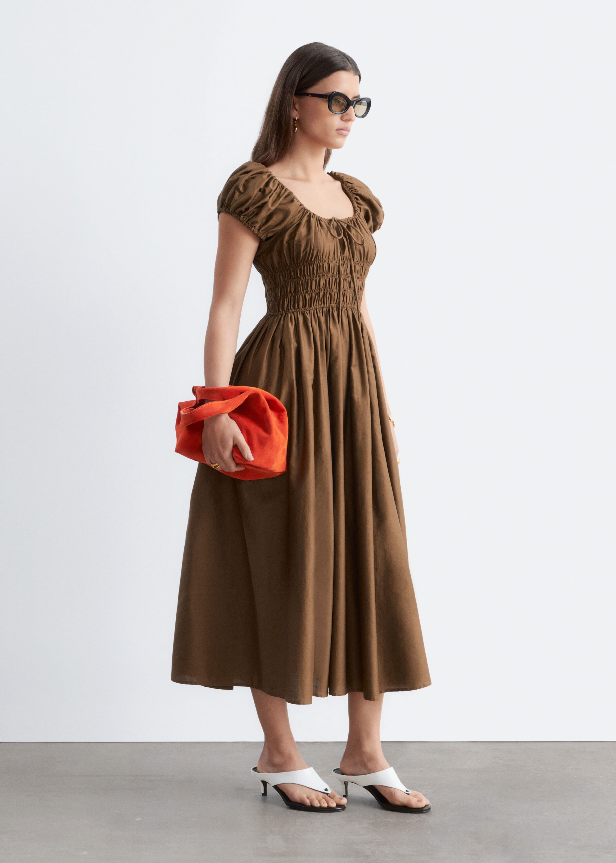 Image of Smocked Waist Midi Dress