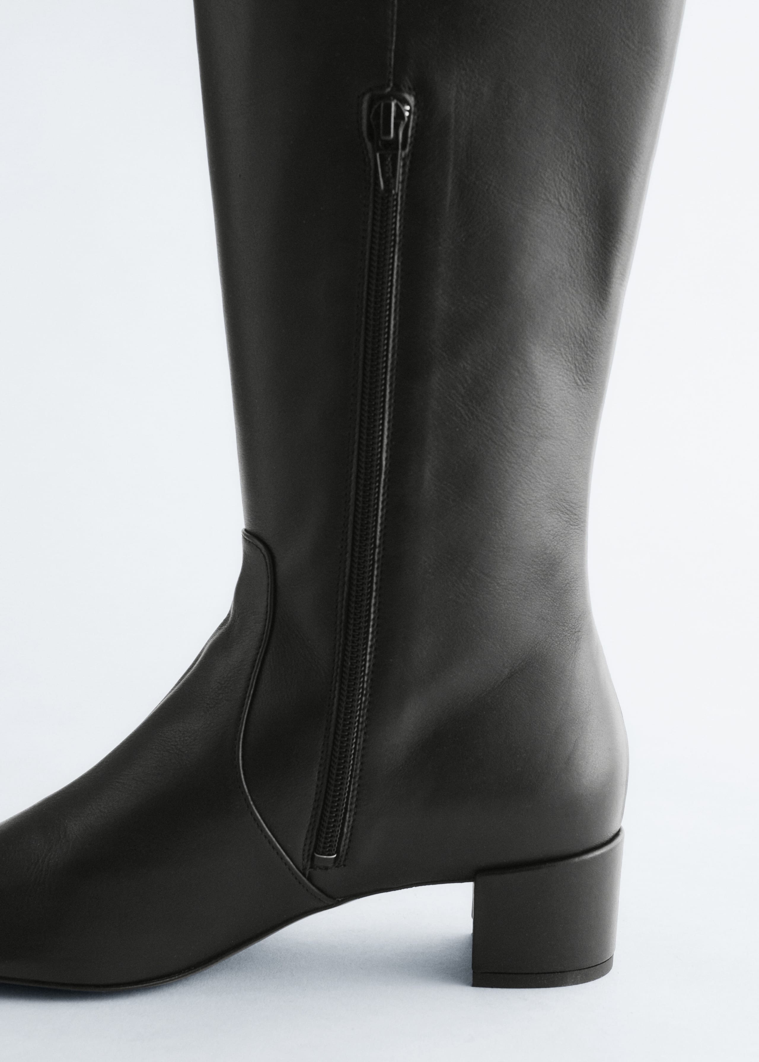 Image of Heeled Leather Knee Boots