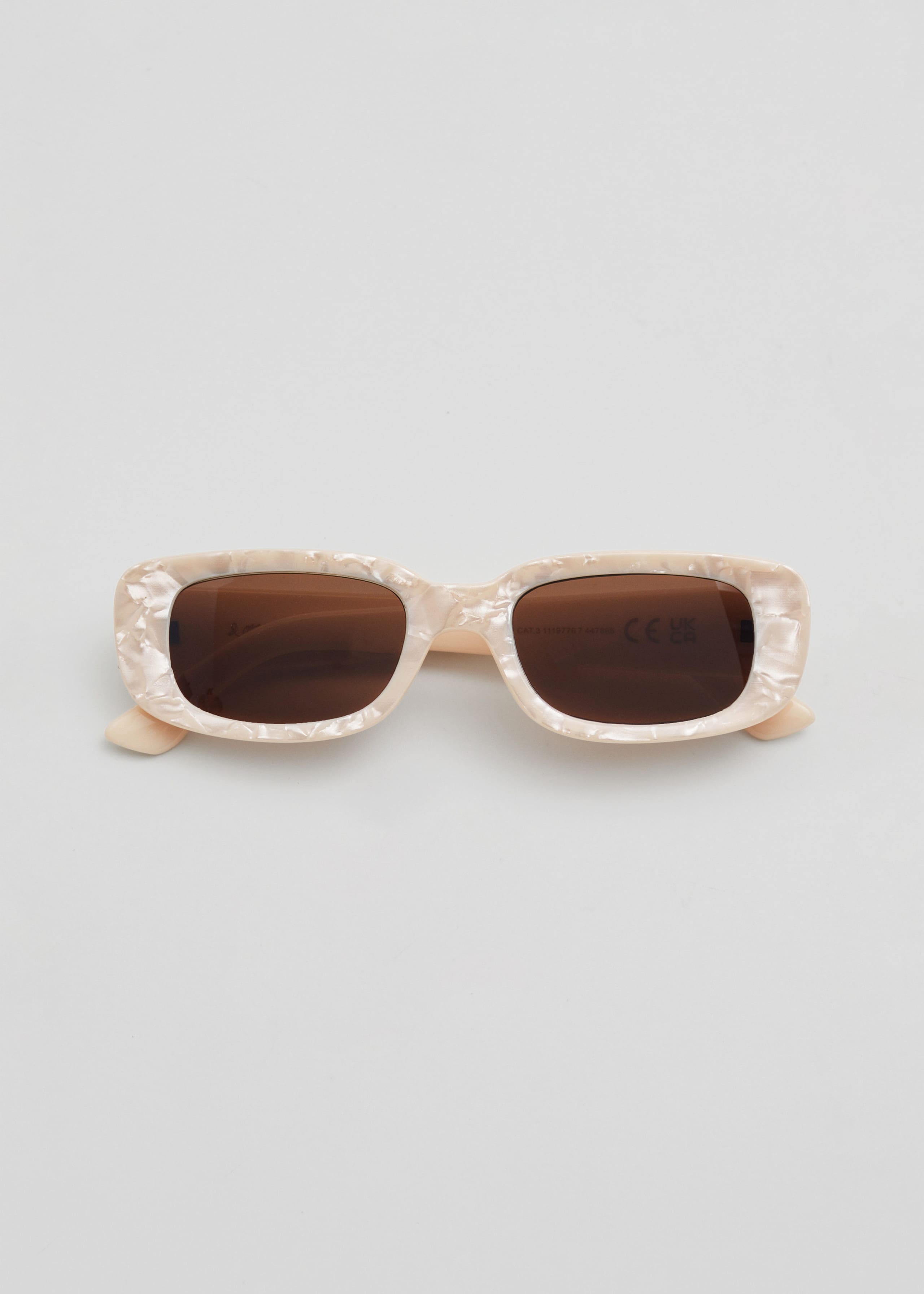 RectangularSilhouetteSunglasses - Marble white - Natura morta