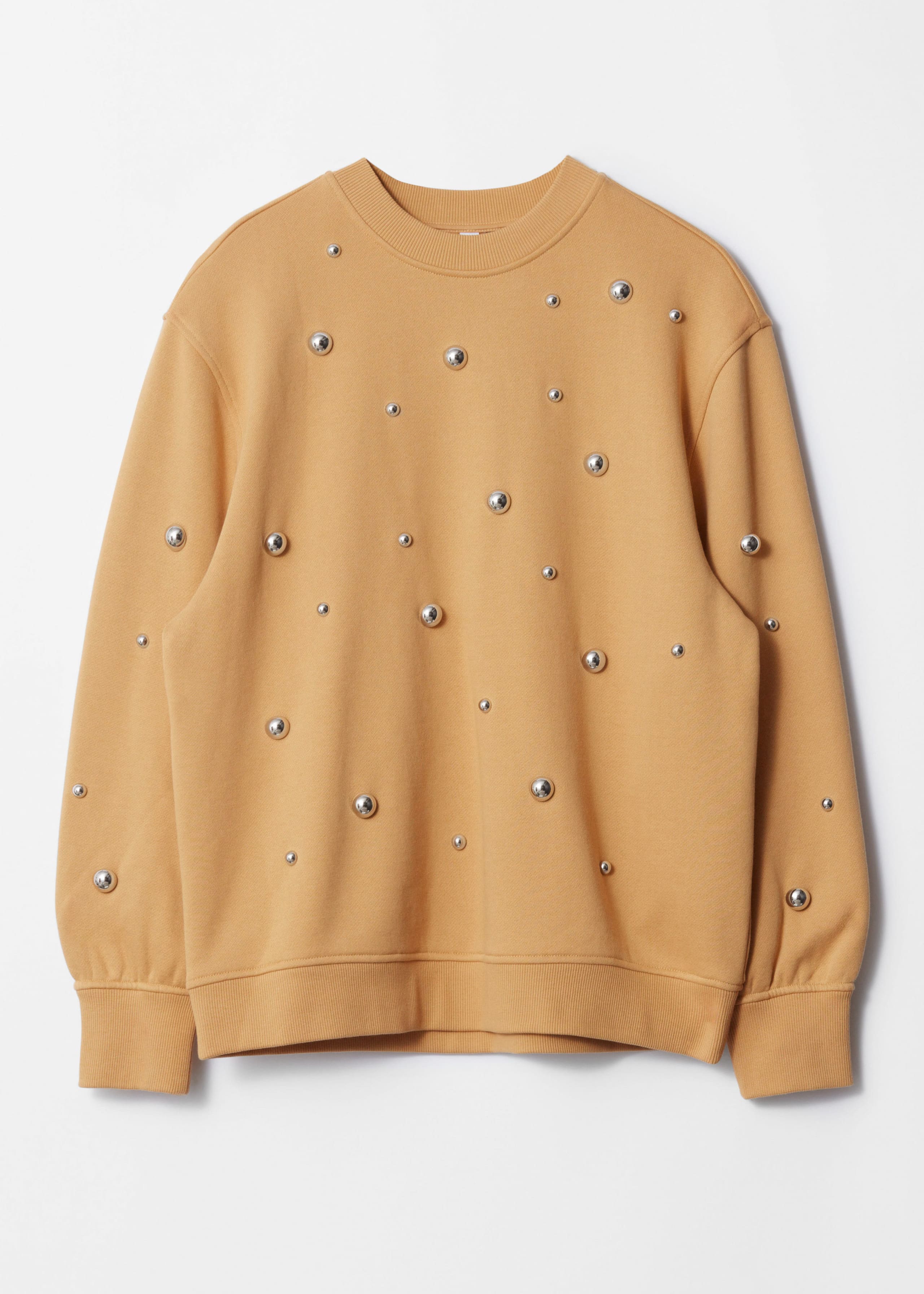 Studded Cotton Sweatshirt - Beige - Still Life