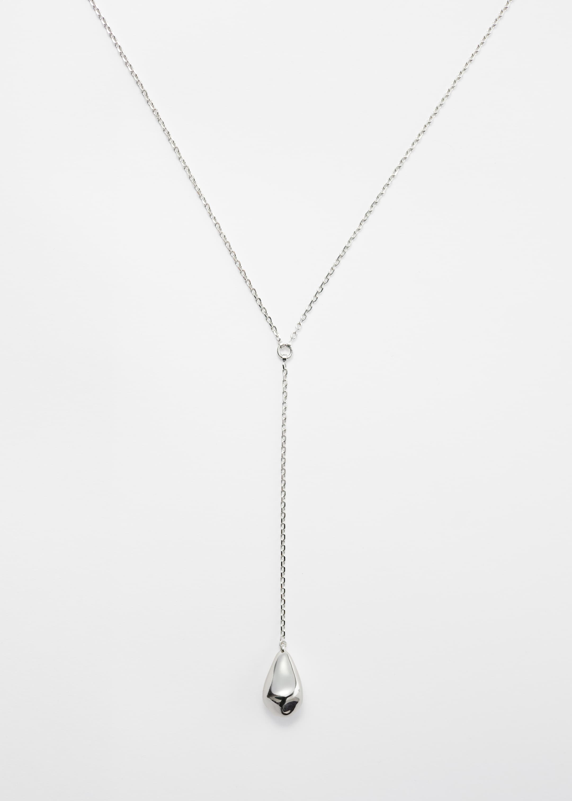 Agrandir l'image: Collier à pendentif en forme de galet sculpté - Argenté - FEMME | H&M FR 1