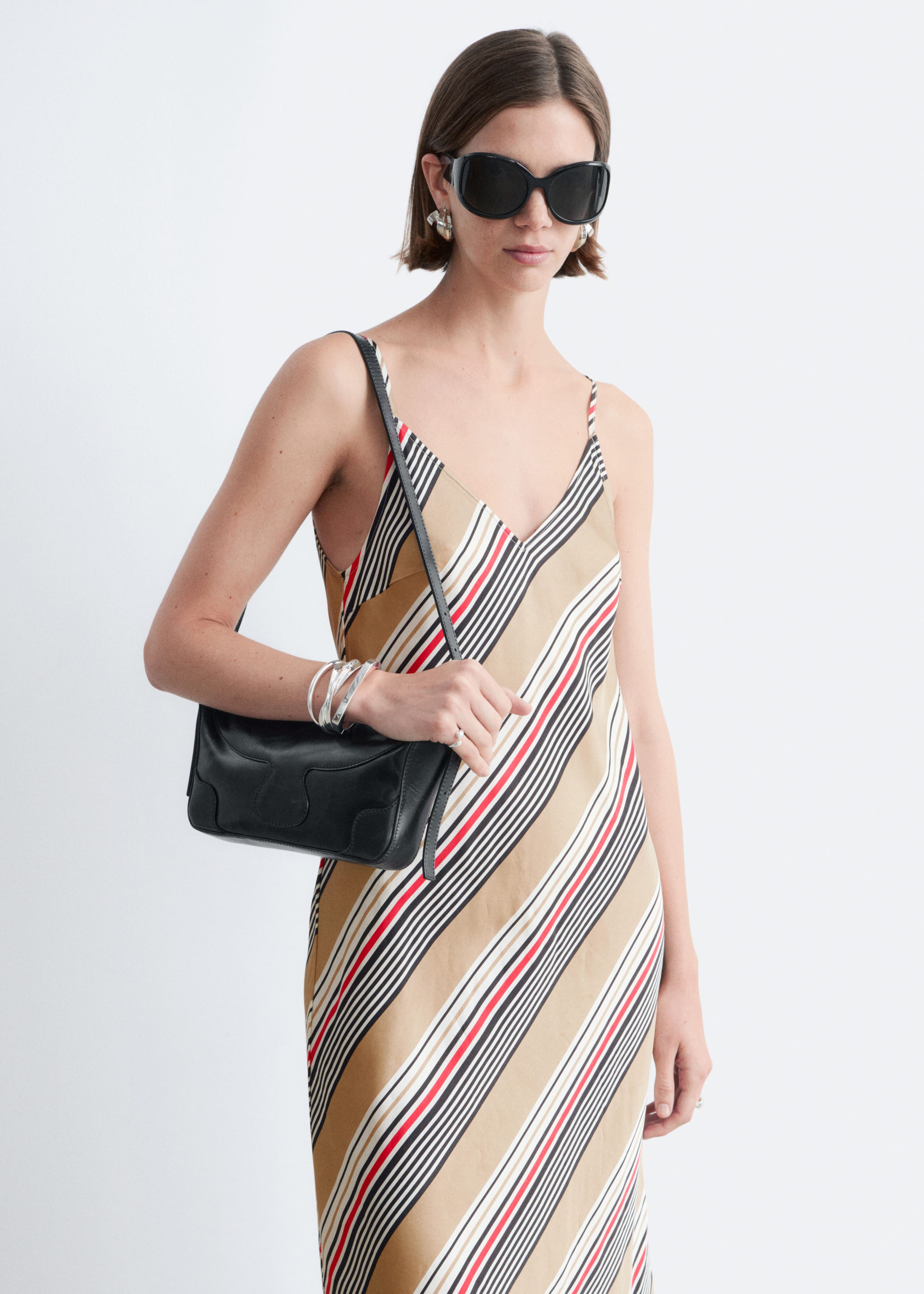 Image of Satin Slip Midi Dress