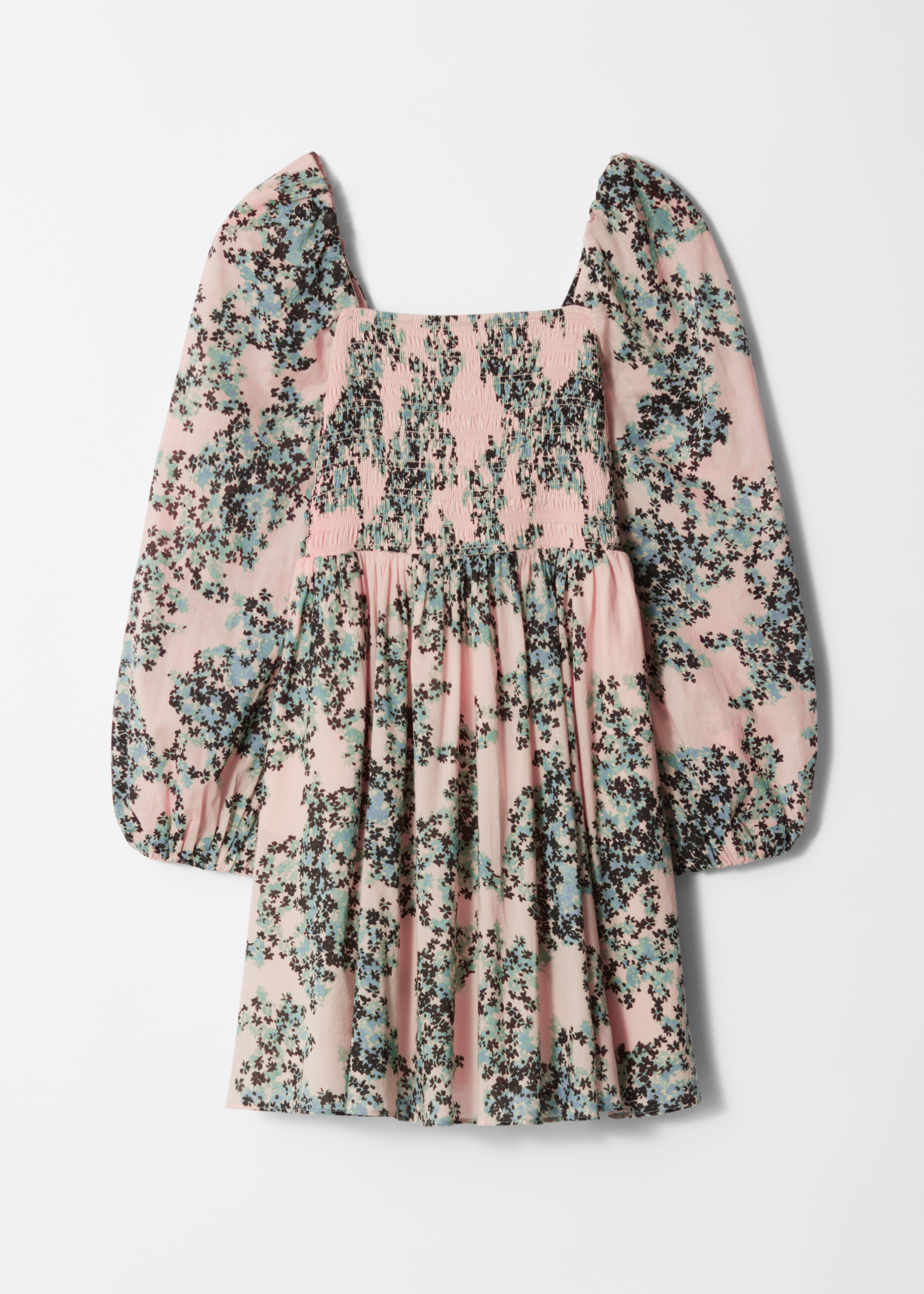 Minivestido estilo babydoll - Floral melocotón/verde/Floral beige/azul/Floral azul