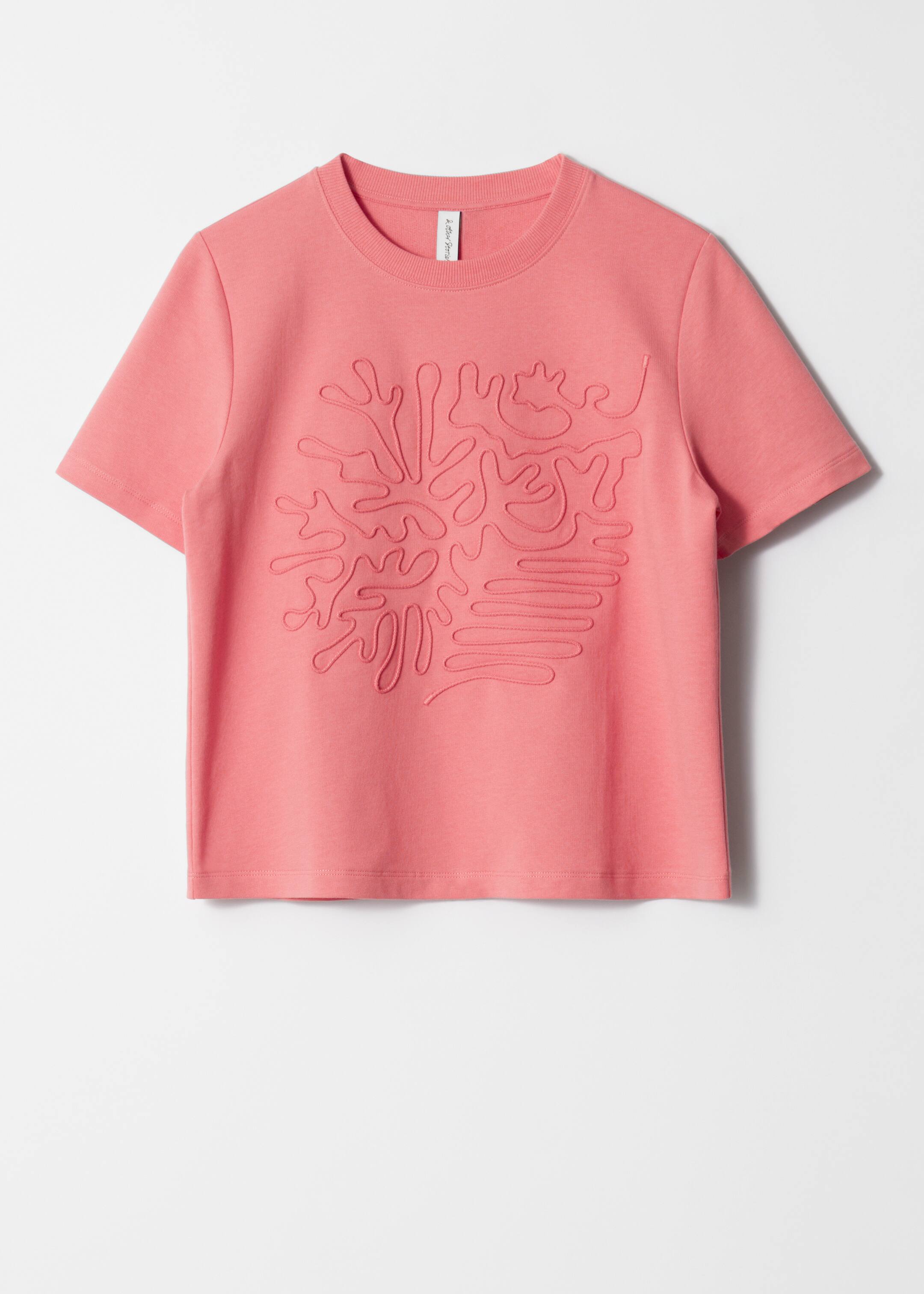 View larger image: Floral-Appliqué T-Shirt - Pink Abstract Pattern - Ladies | H&M GB 5