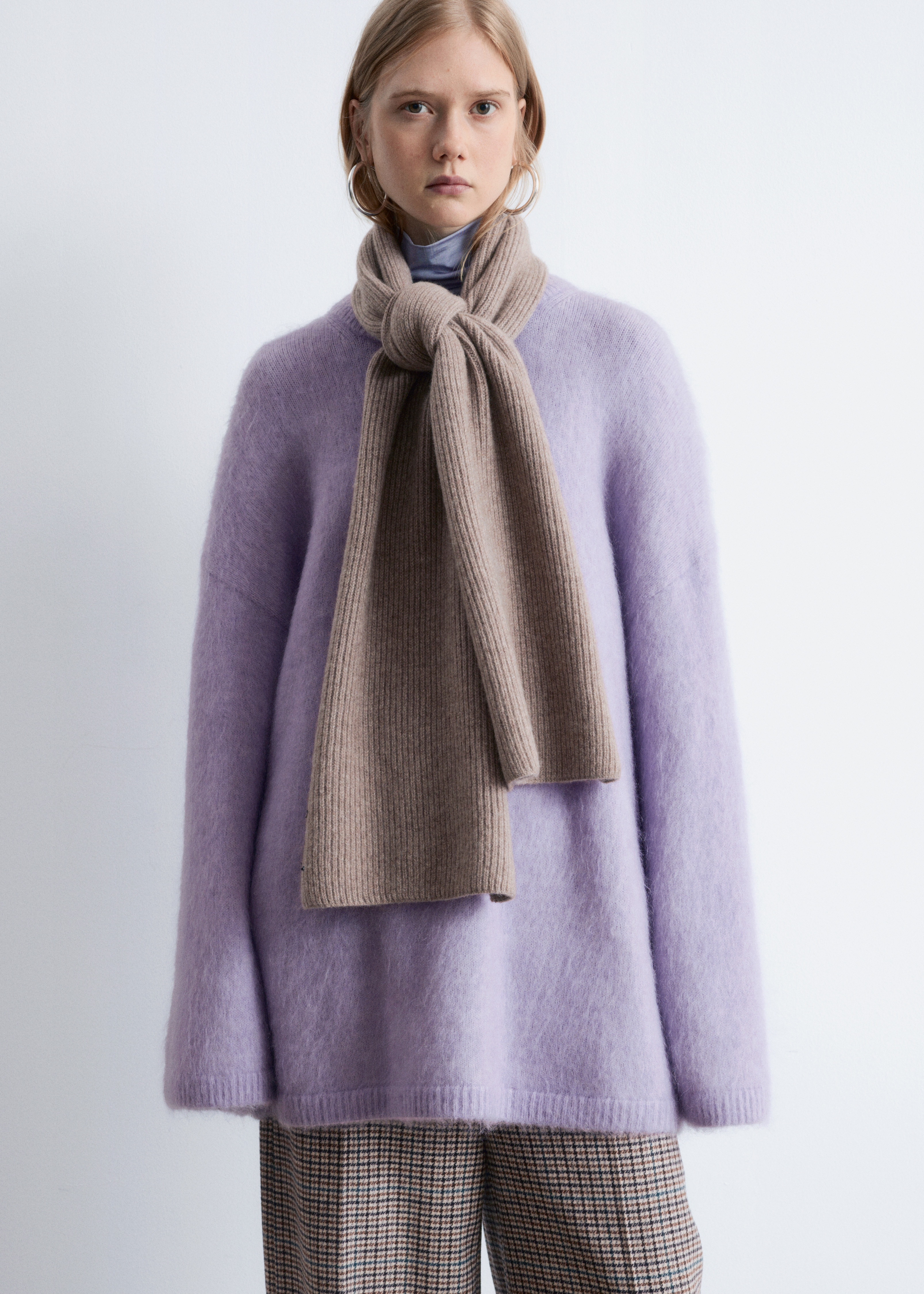 Cashmere Knit Scarf - Krtčí/Námořnická modrá/Zelená/Tmavě hnědá/Modrá/Zaprášená růžová/Černá/Krémová