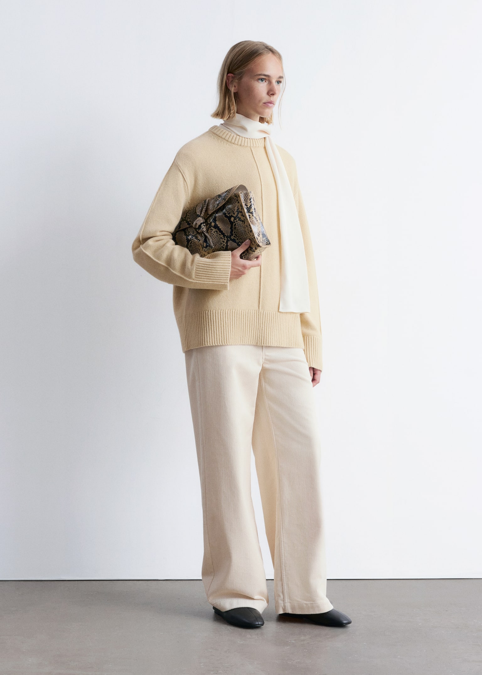 Oversized Knit Jumper - Yellow/Mole - 3