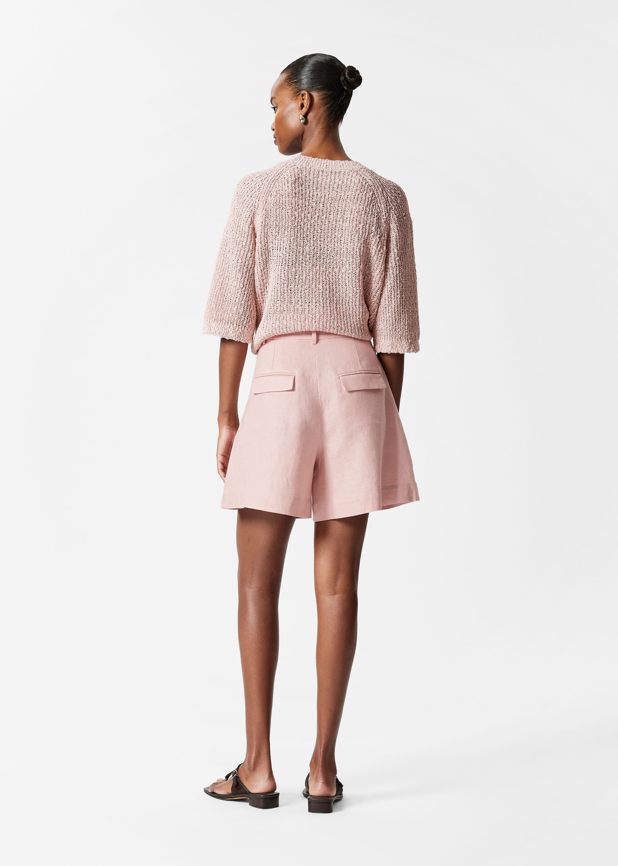 Visualizza immagine più grande: Shorts in lino - Rosa chiaro - DONNA | H&M IT 4